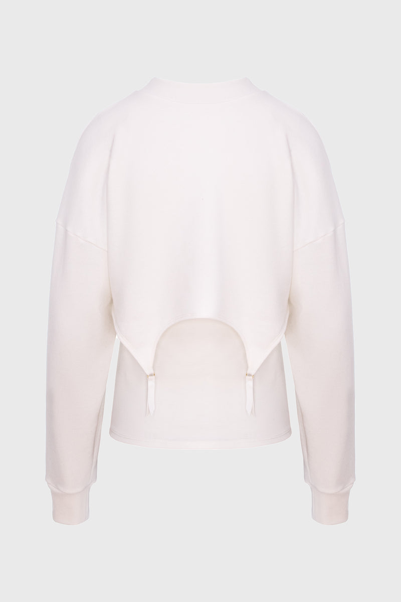 Garter Sweatshirt White