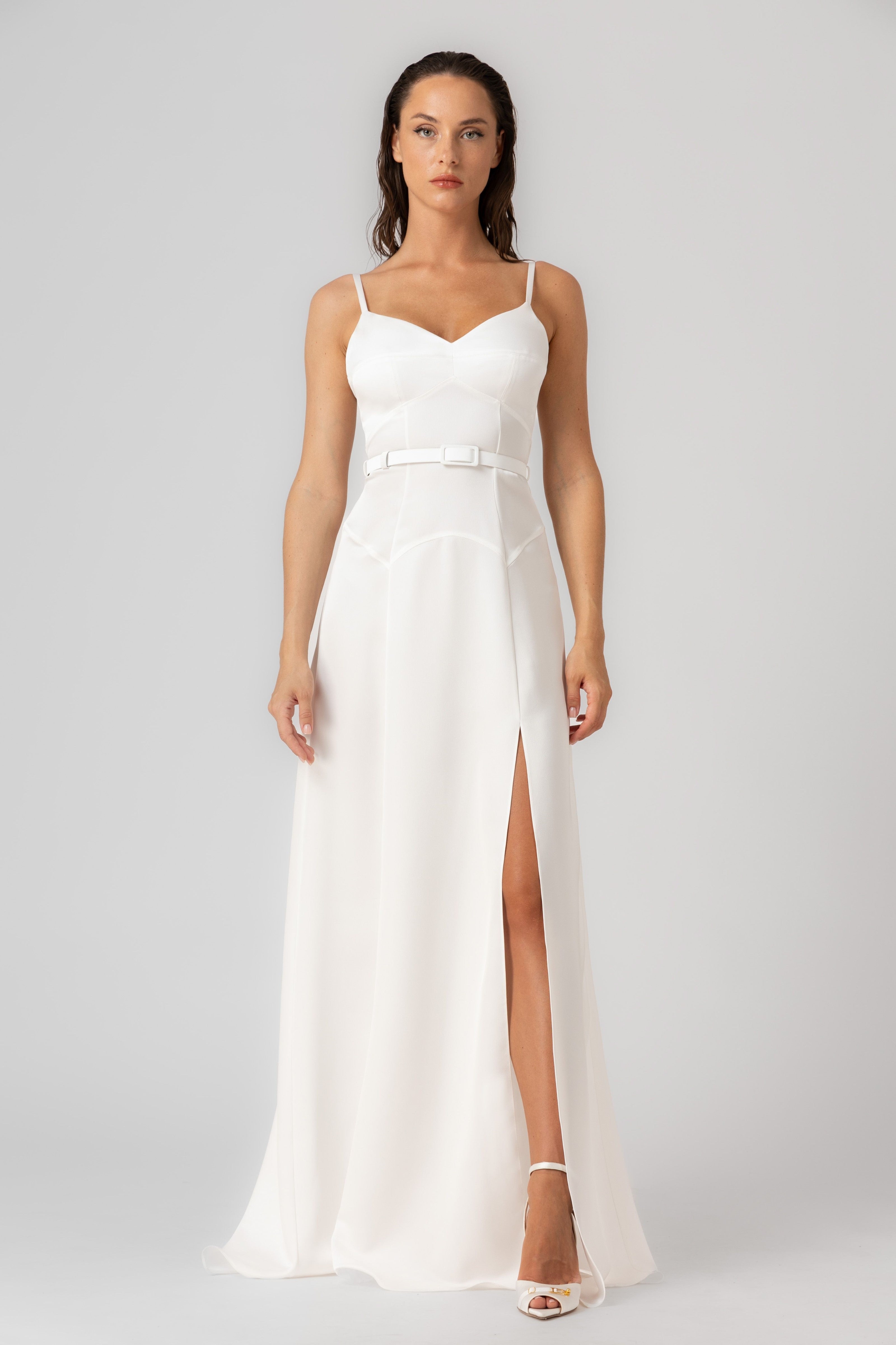 Blossom Long Dress White