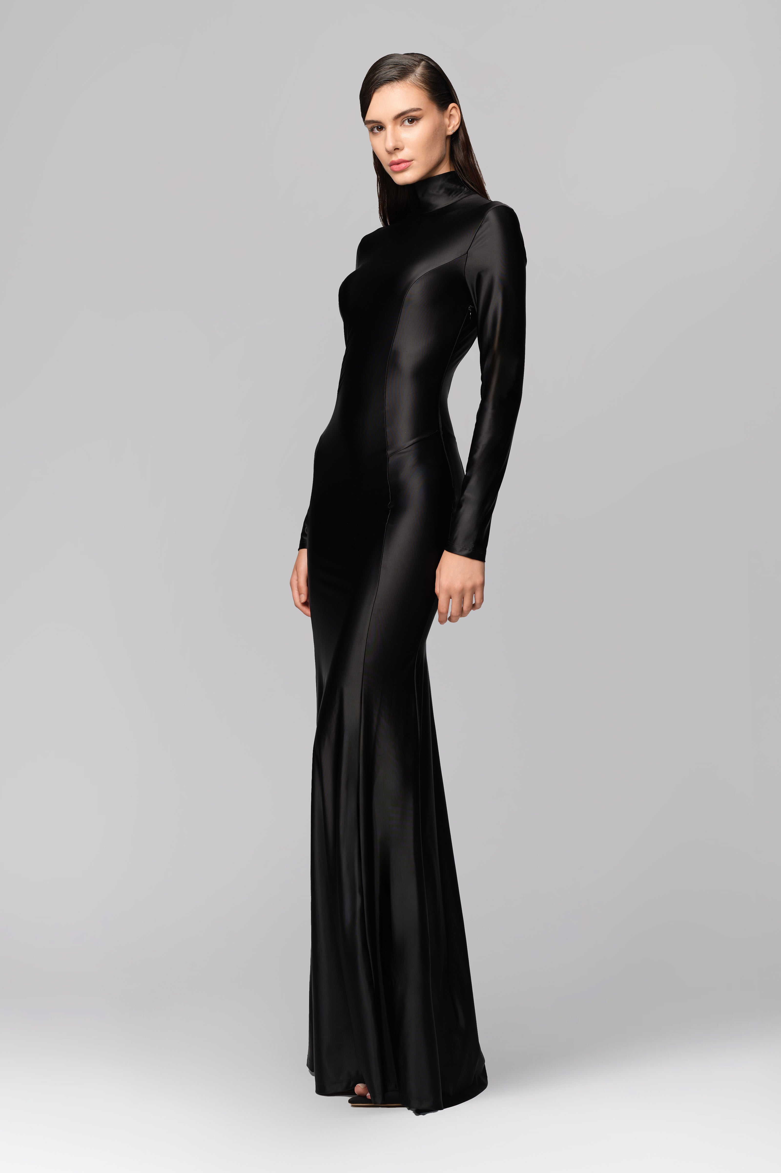 Cast Long Dress Black