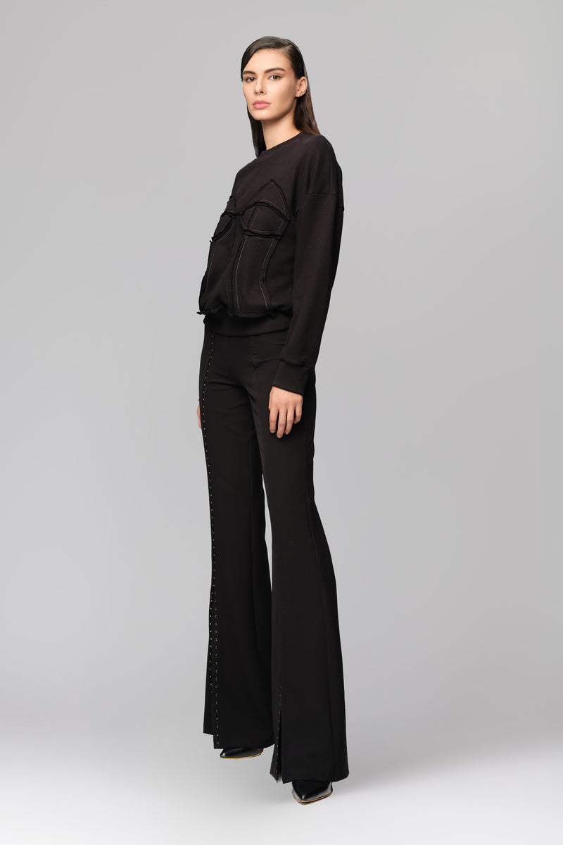 Deconstructed Sweatshirt Black