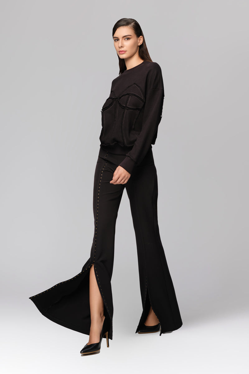 Deconstructed Sweatshirt Black