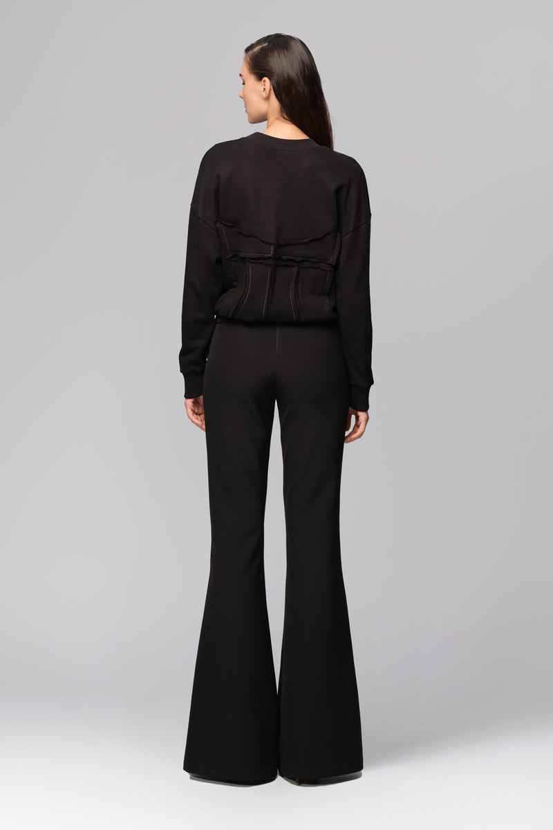 Deconstructed Sweatshirt Black