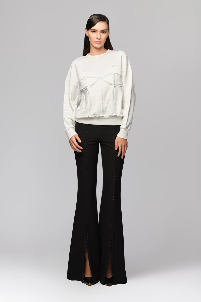 Deconstructed Sweatshirt White