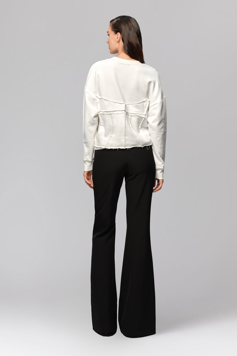 Deconstructed Sweatshirt White