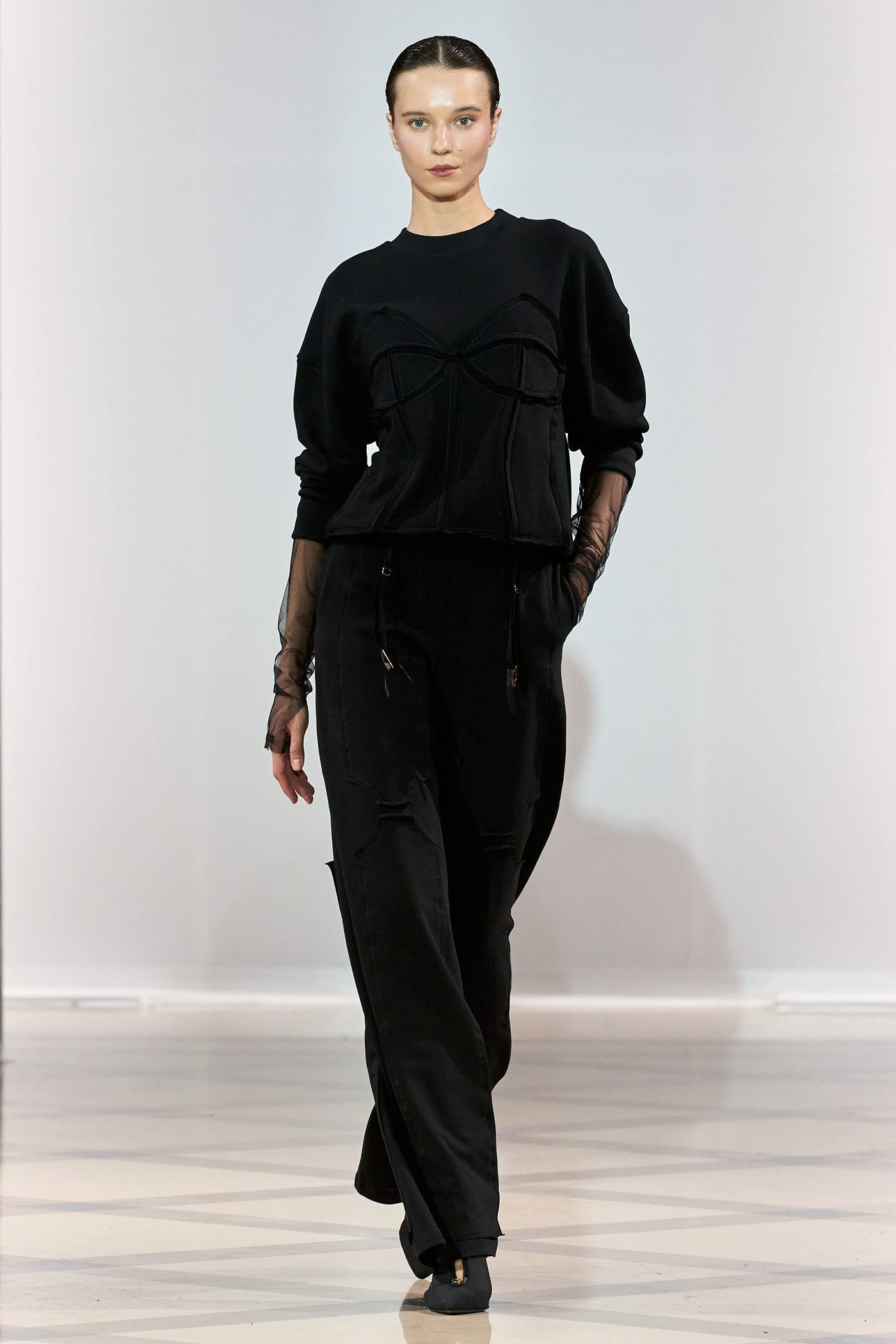 Deconstructed Sweatpants Black