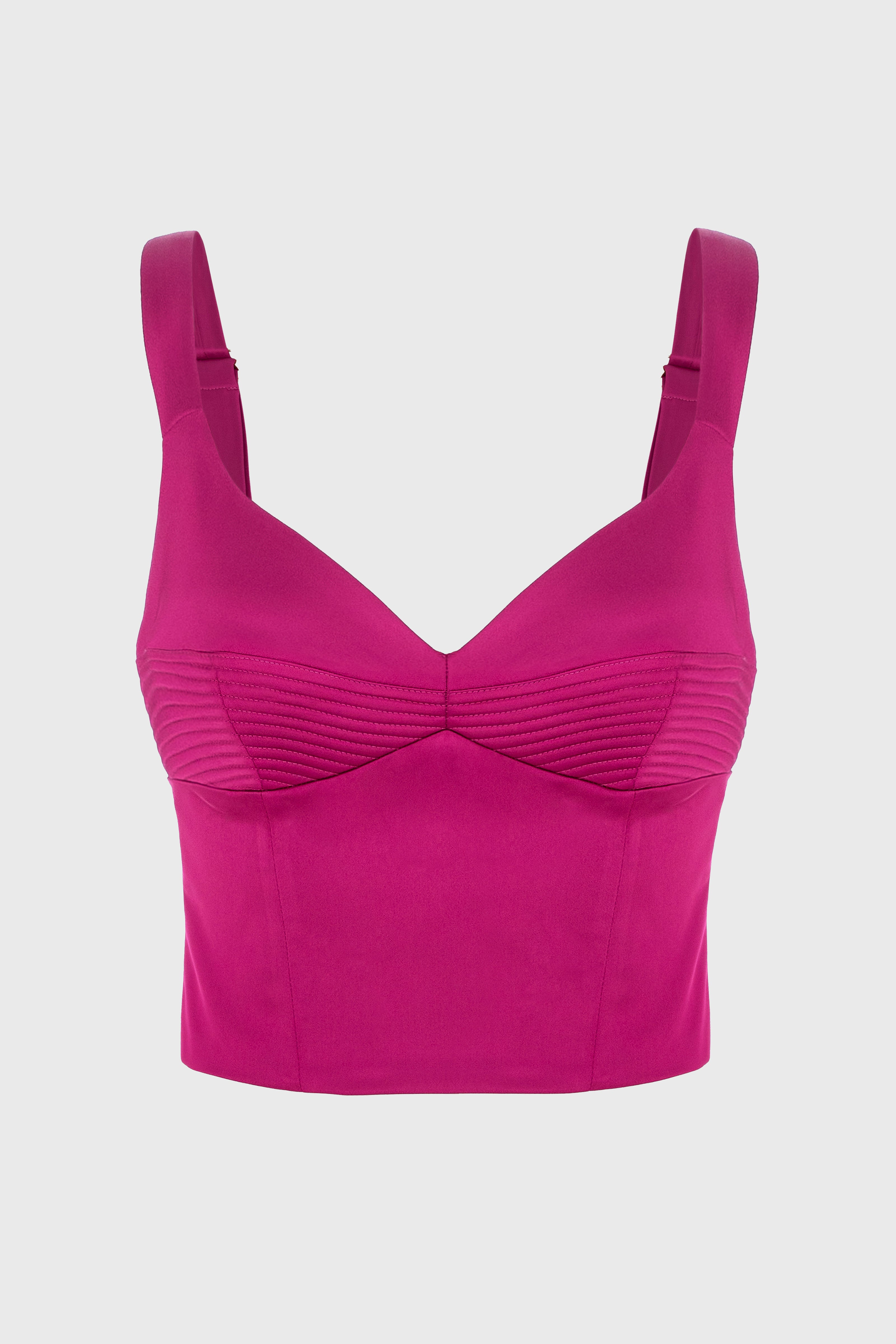 Corset fuchsia din satin elastic Haze