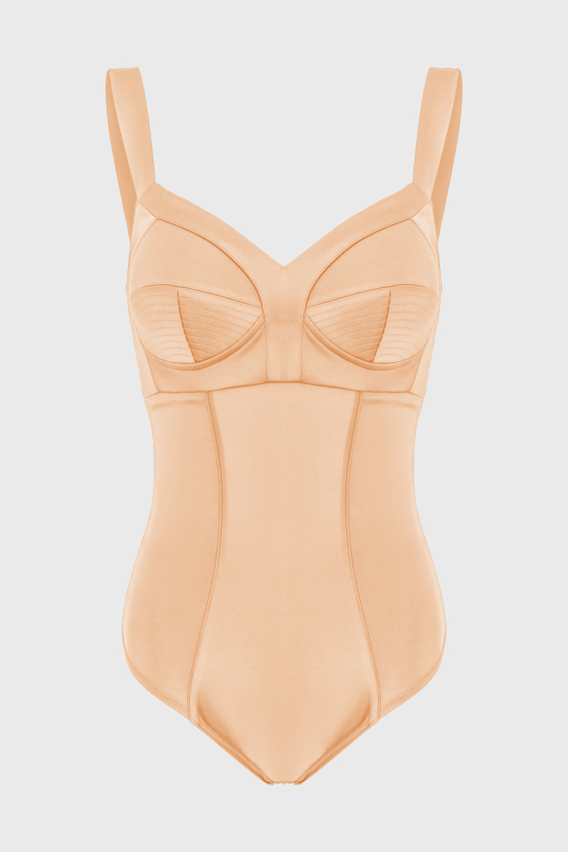 Body nud din satin elastic Sculpt