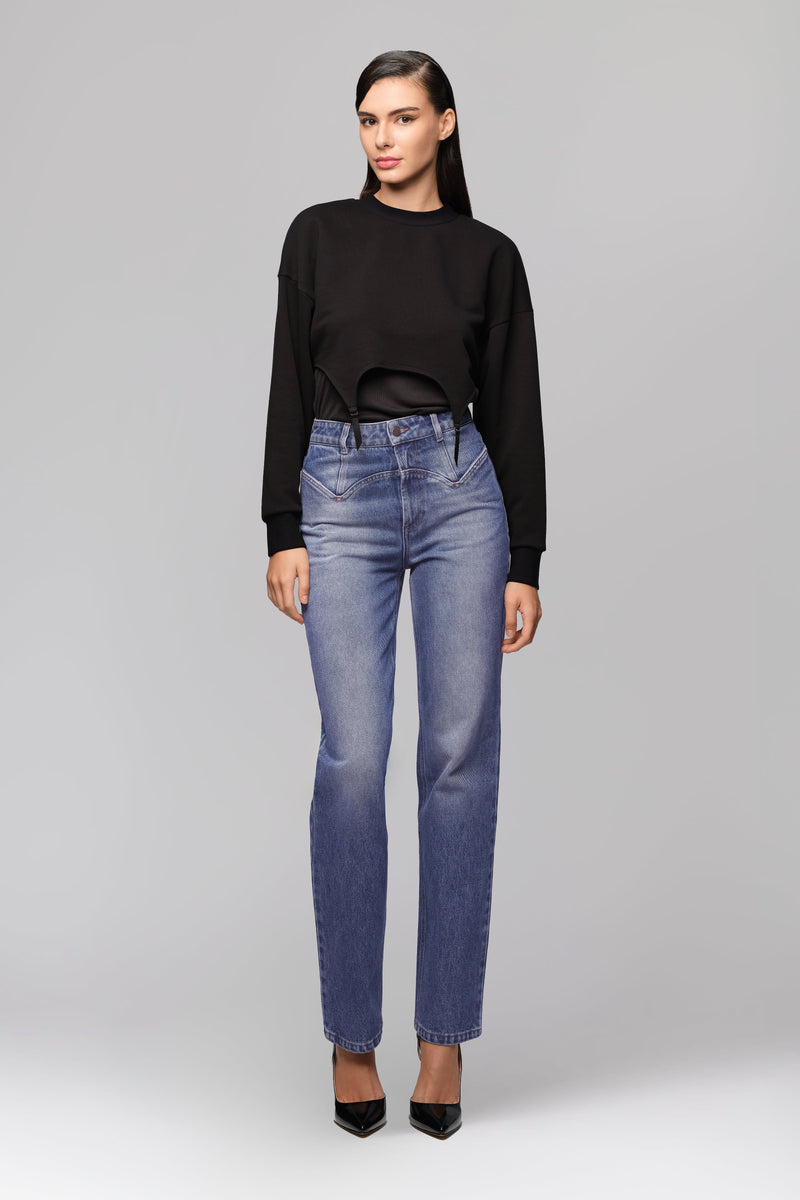 Garter Sweatshirt Black