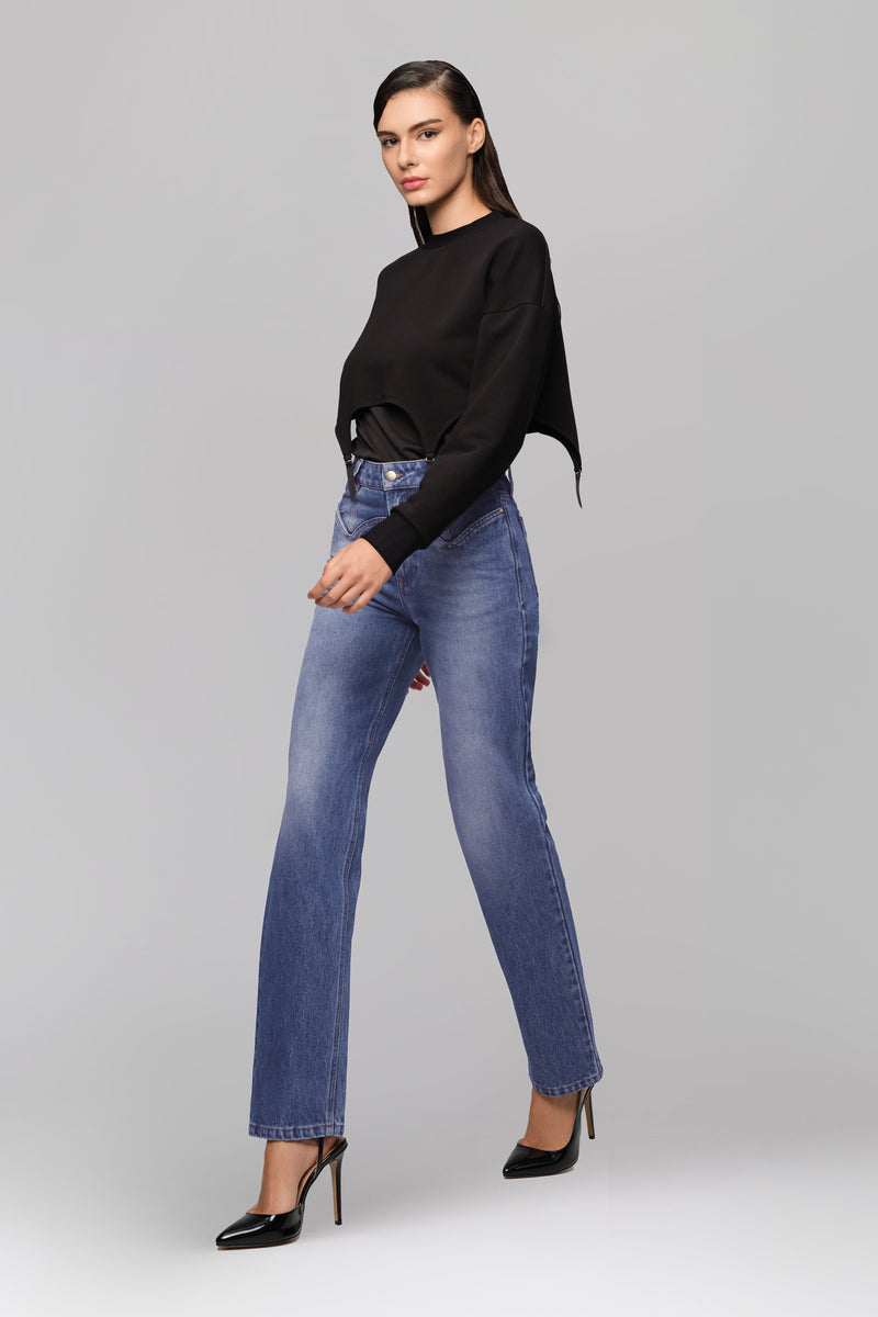 Garter Sweatshirt Black