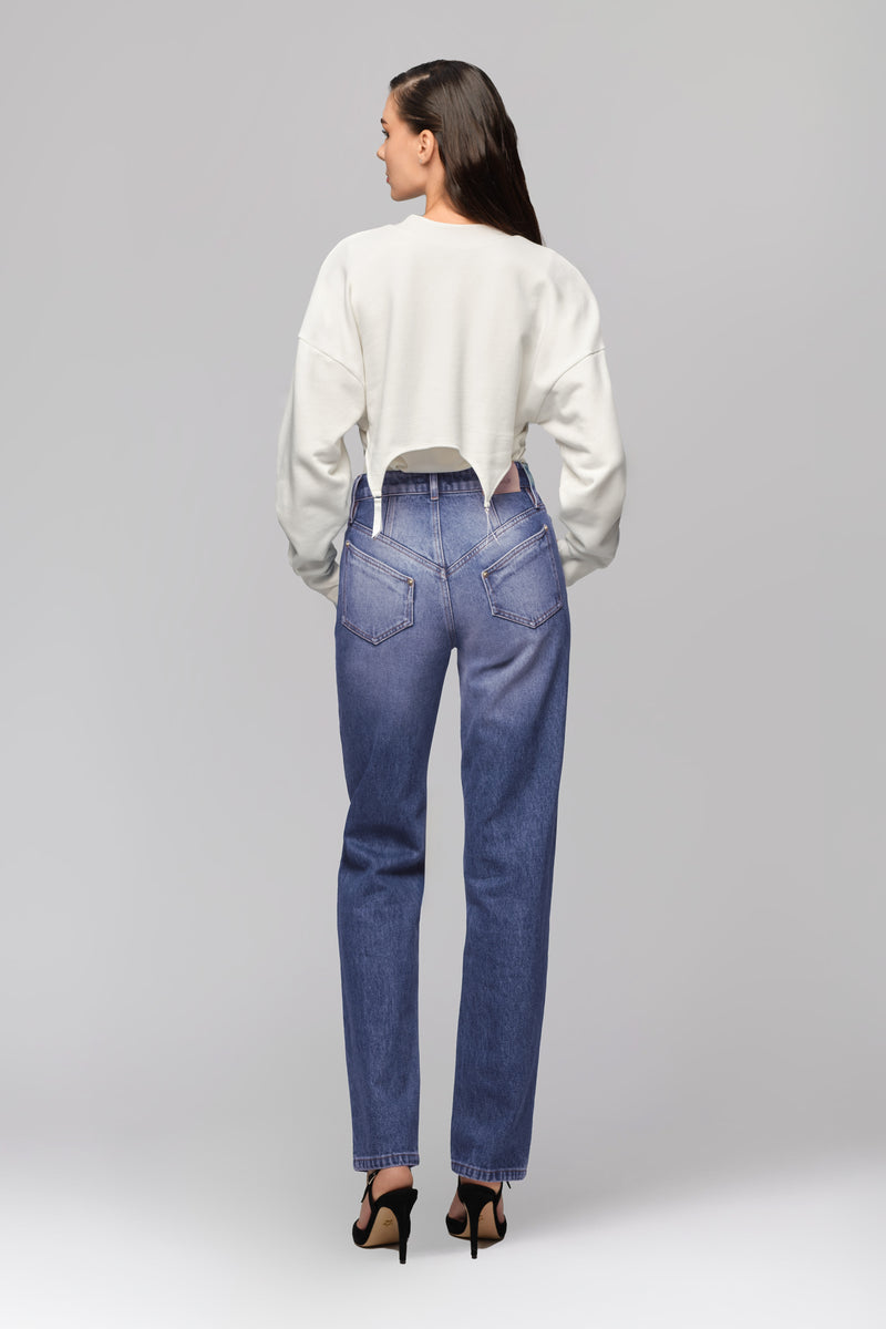 Garter Sweatshirt White