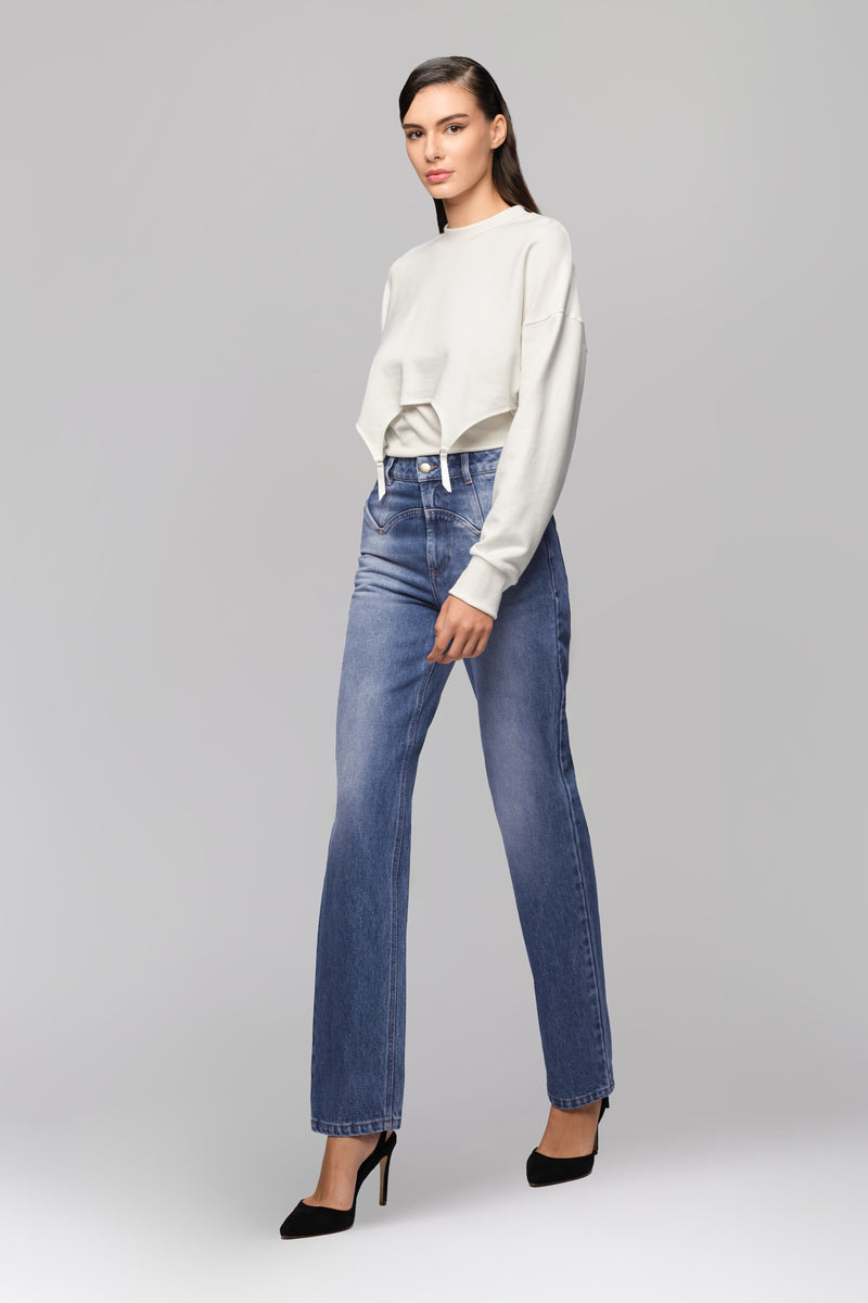 Garter Sweatshirt White