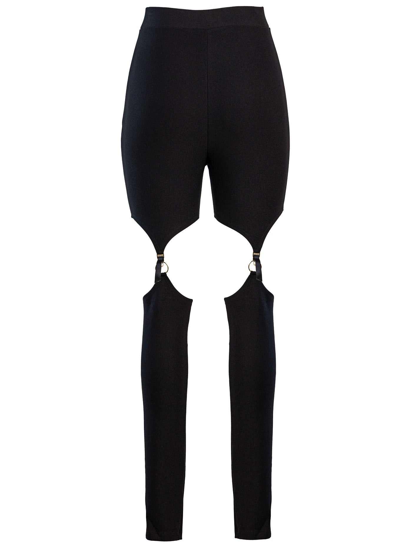 Modular jersey leggings with suspender and garter details Murmur