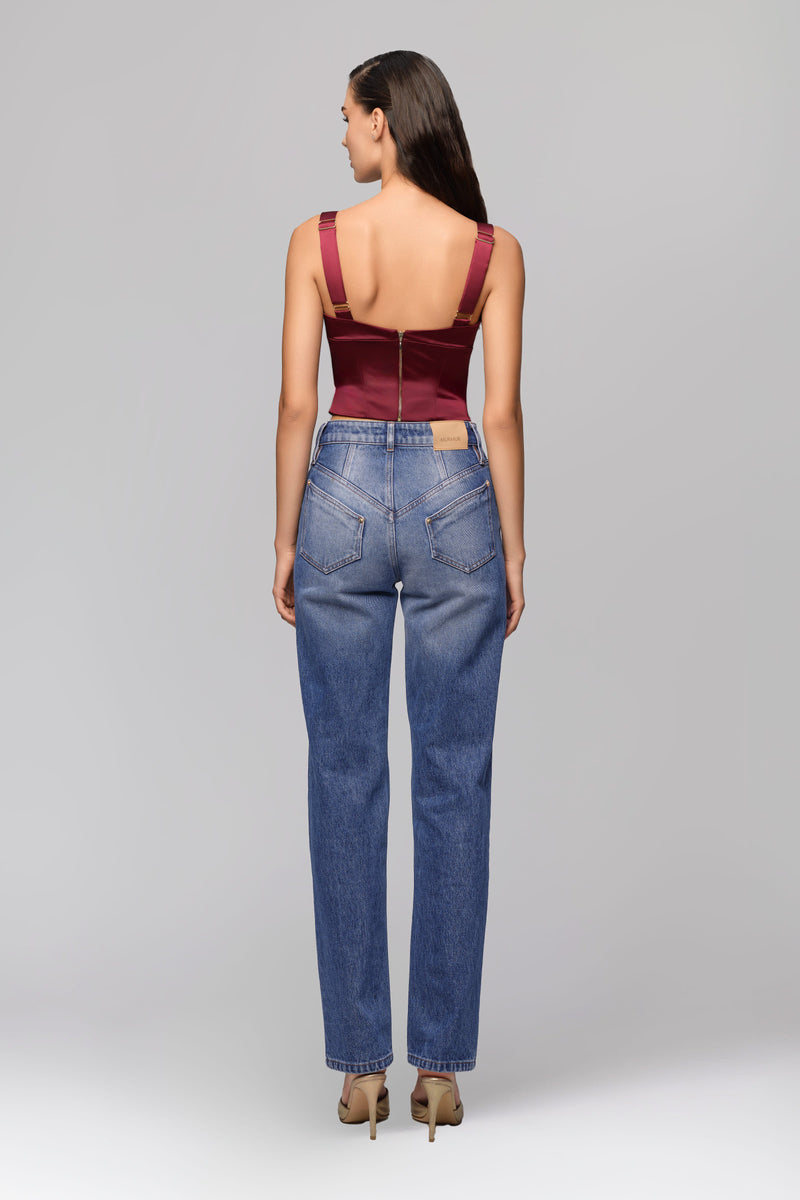 Haze Corset Wine