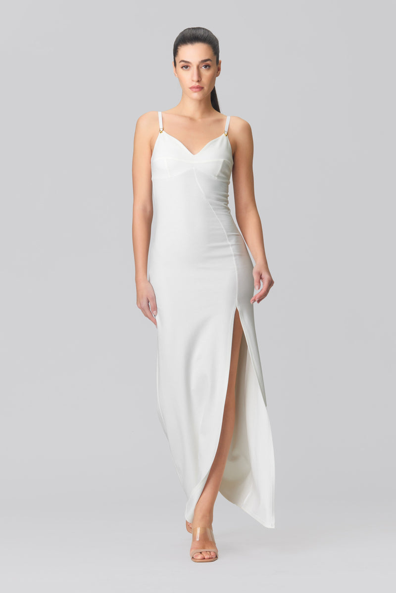 Skin Long Dress White