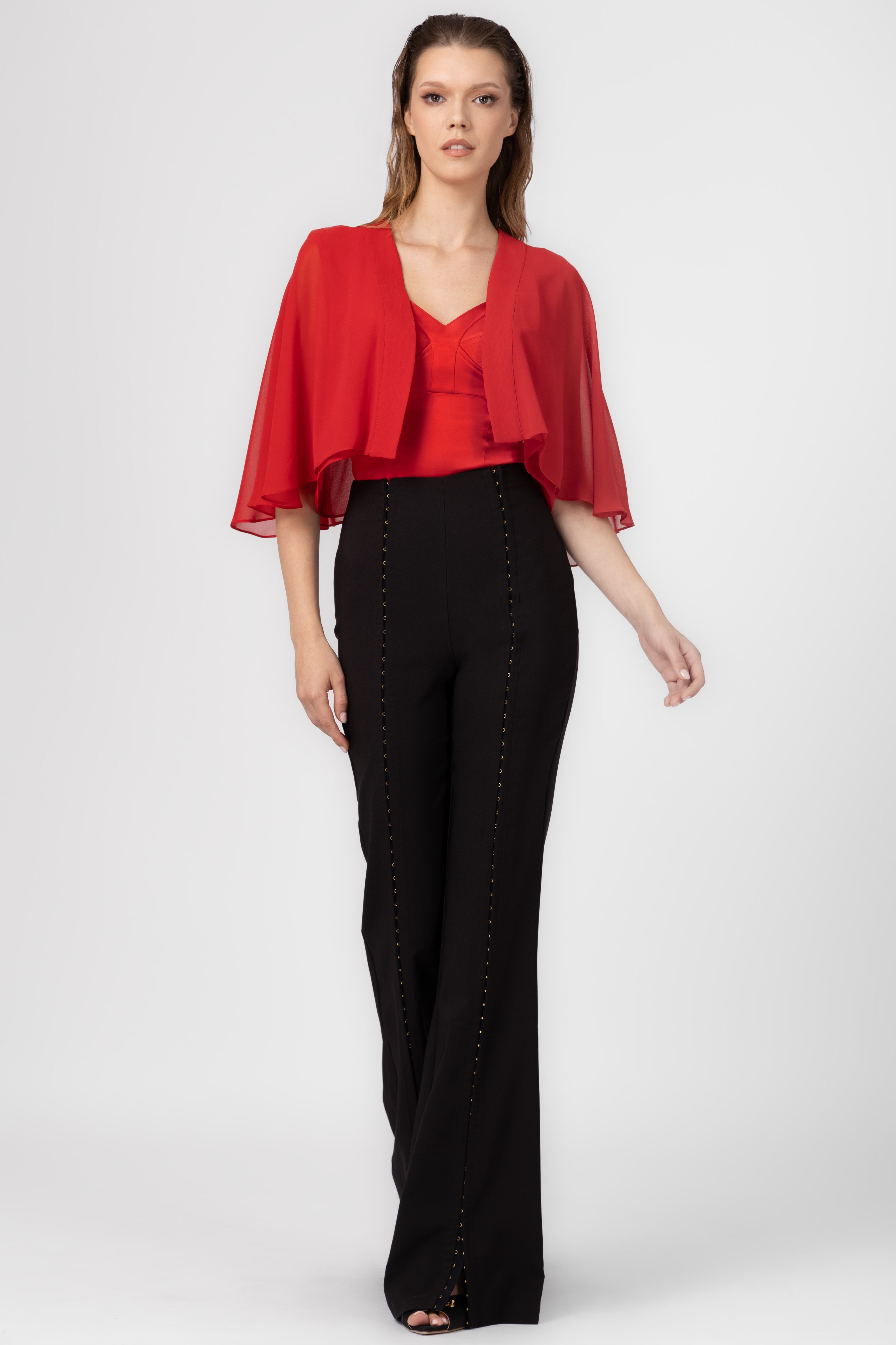 Satin Sculpt Bodysuit Red
