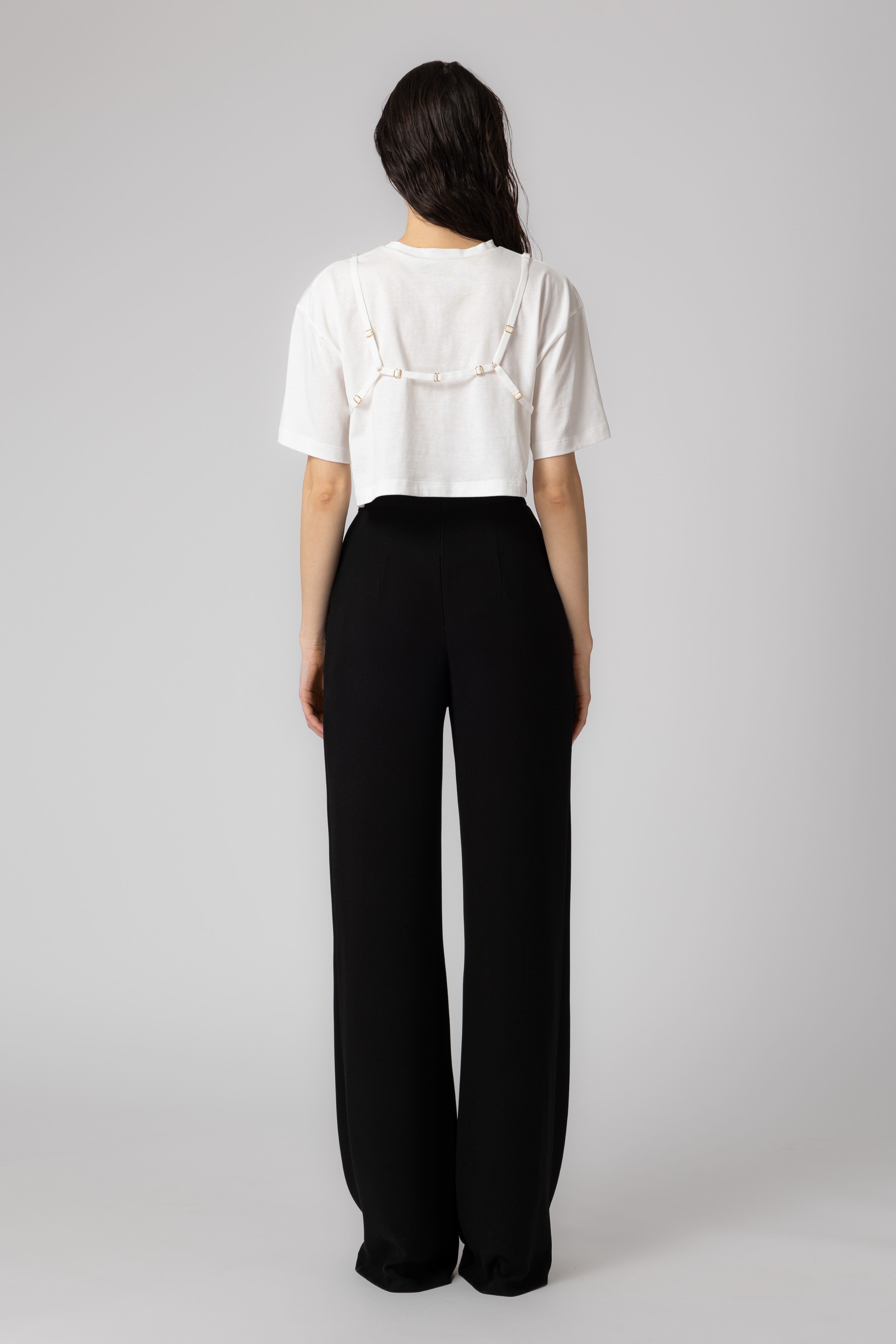Outline Cropped T-Shirt White