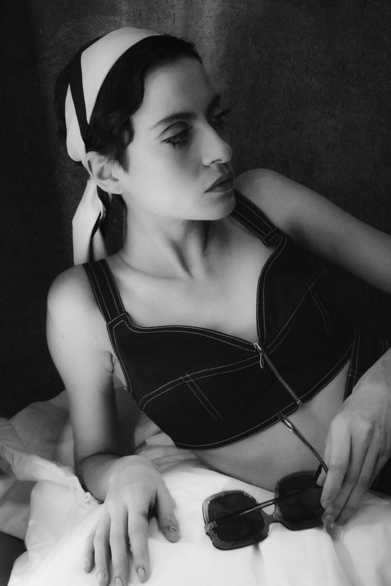 Mood image for Underline Denim Bra Top Black