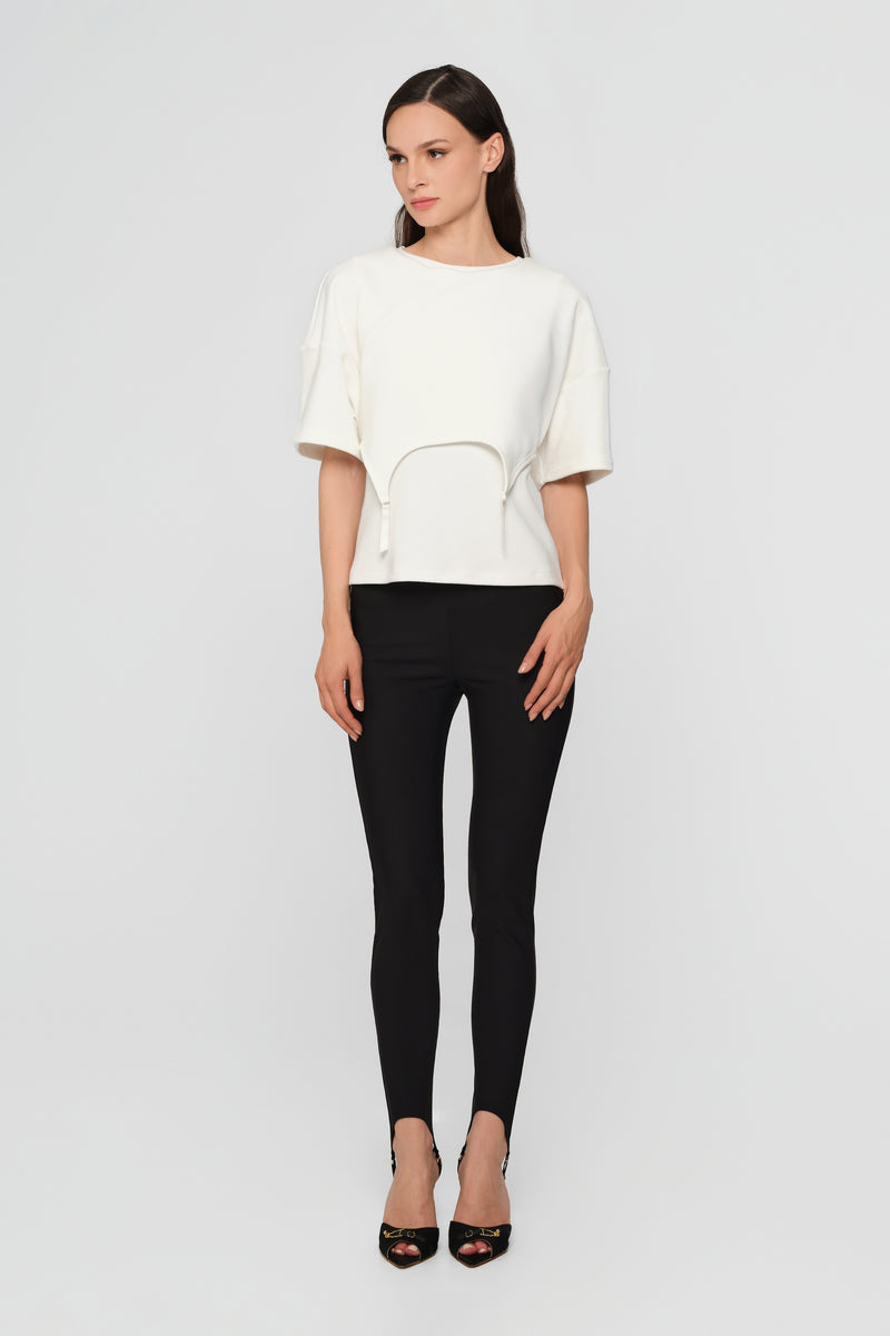 Tricou alb suprapus Garter