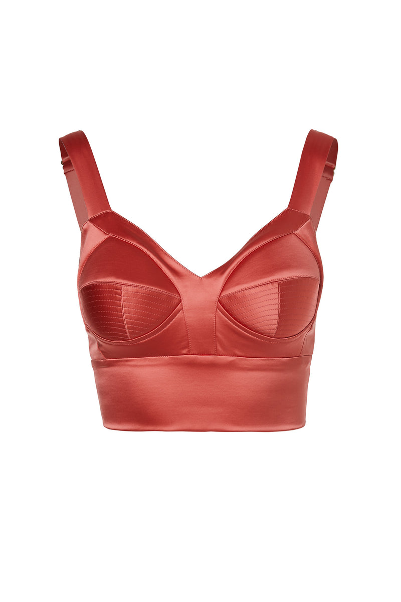 Satin Sculpt Bra Top Blush