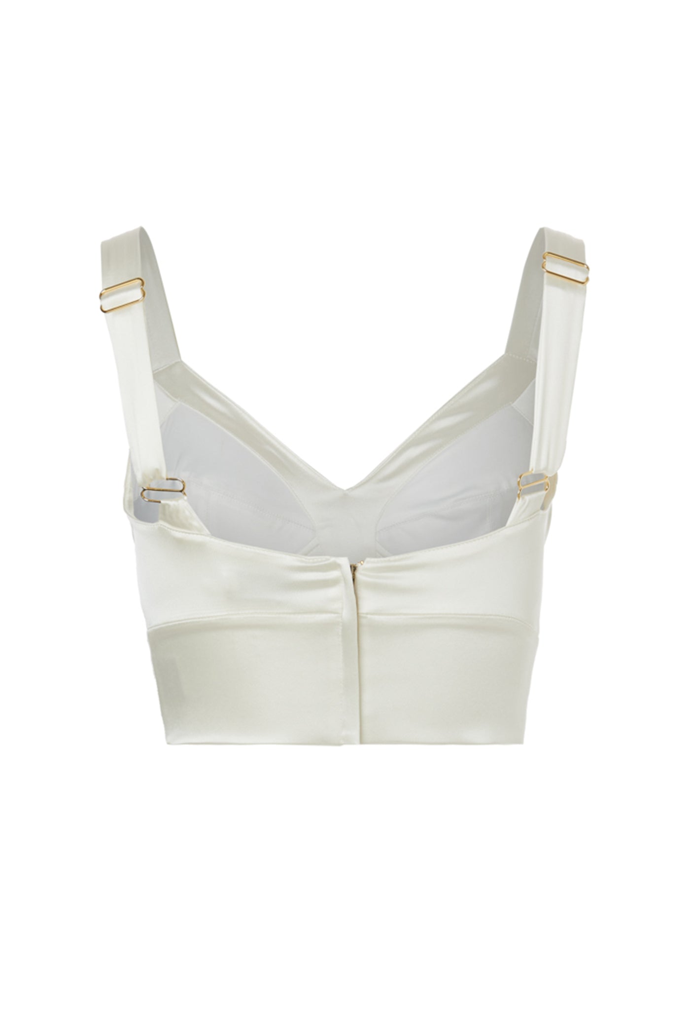 Satin Sculpt Bra Top White – Murmur