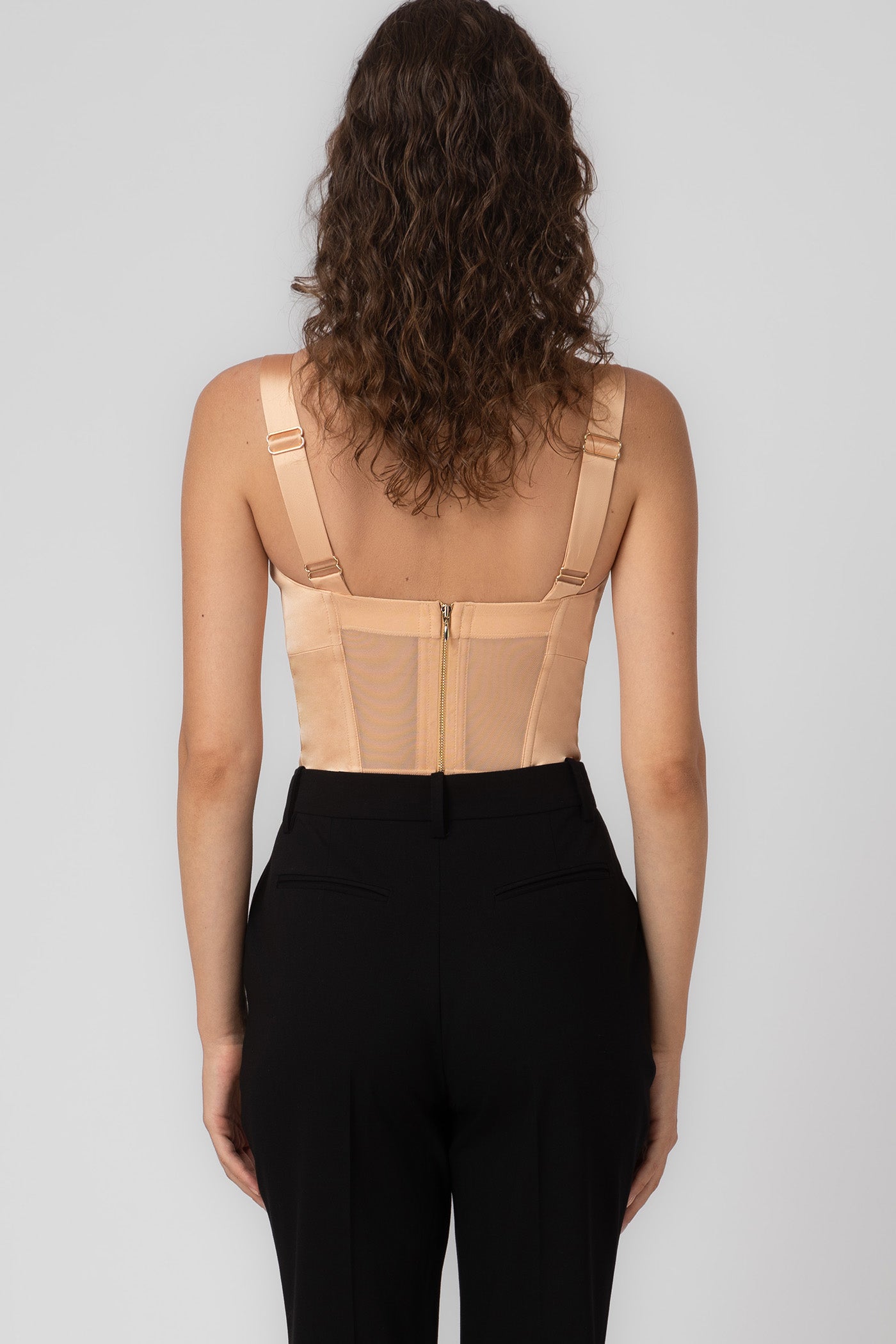 Satin Sculpt Bra Top Nude