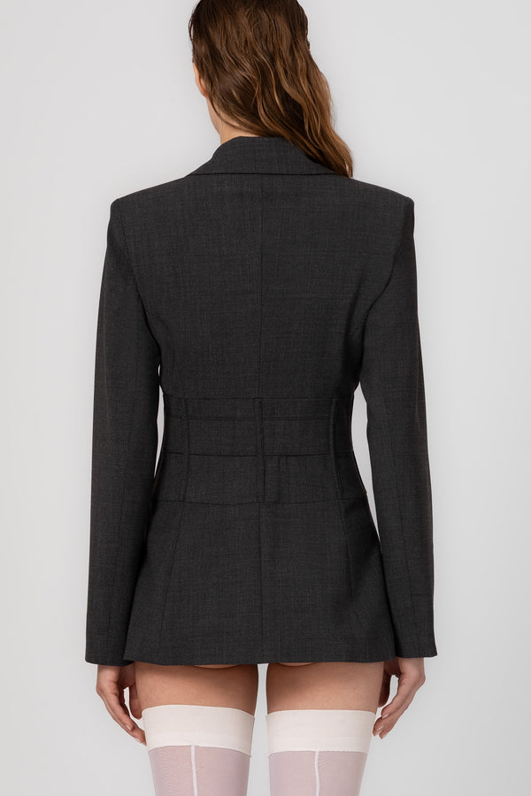 Tomboy Wool Blazer Gray