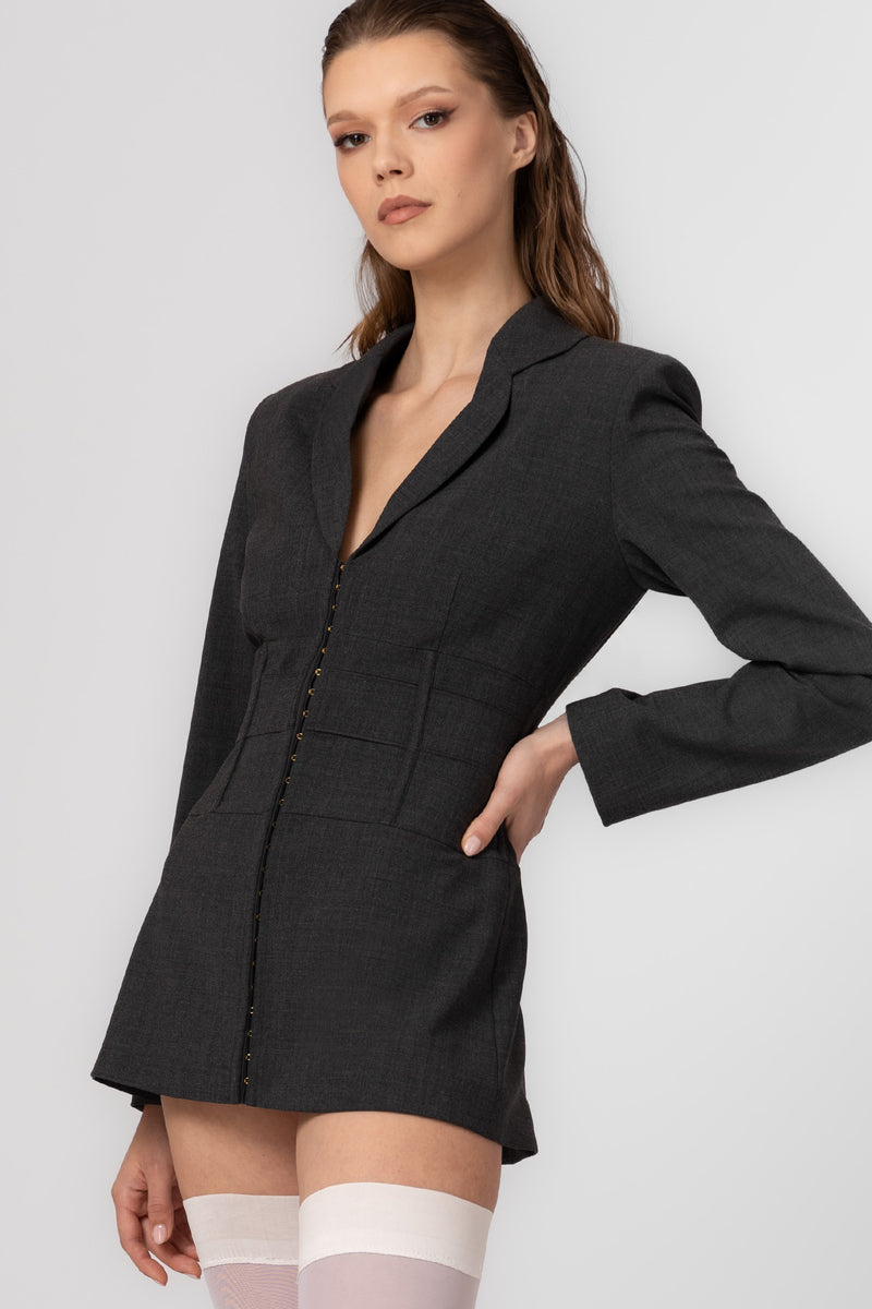 Tomboy Wool Blazer Gray