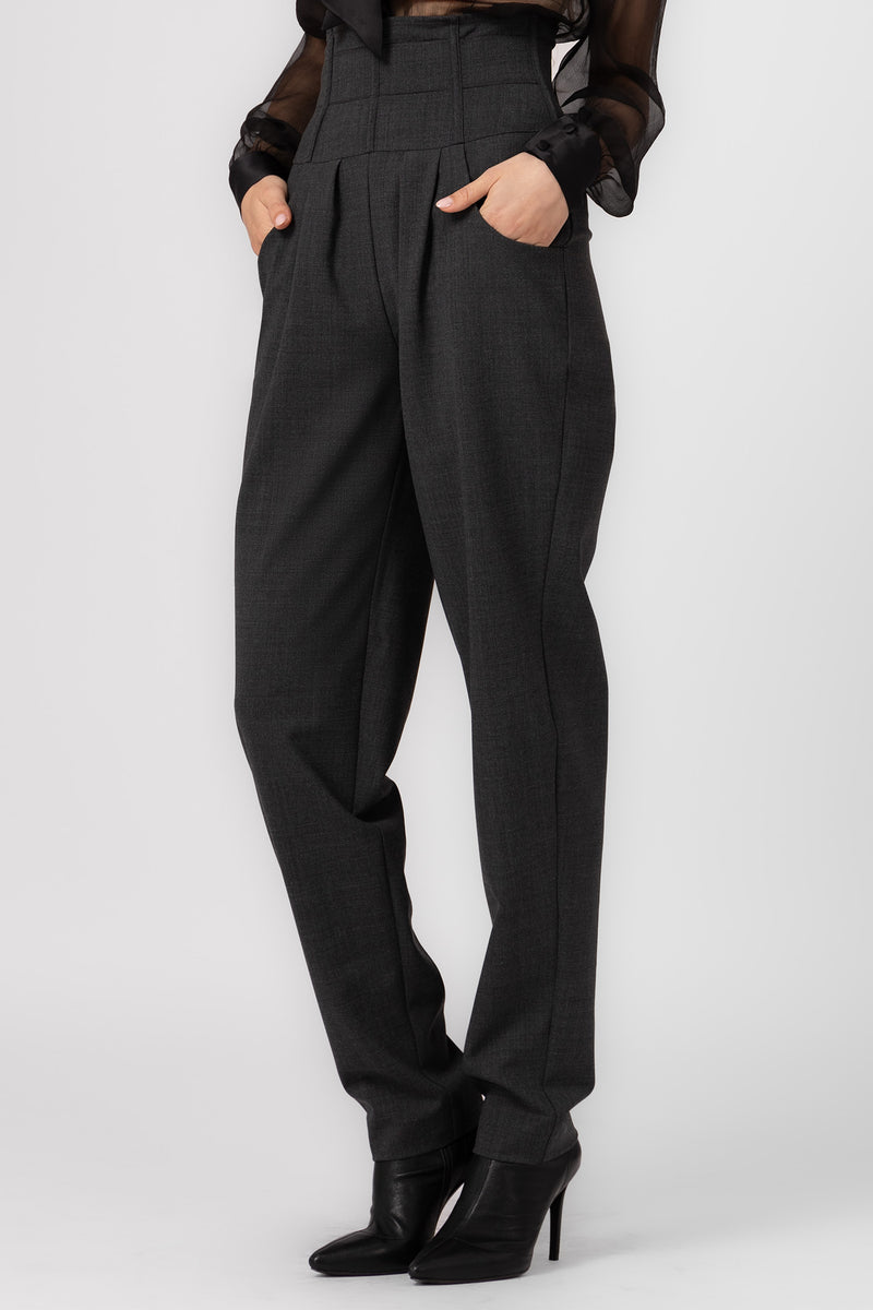 Tomboy Wool Trousers Gray