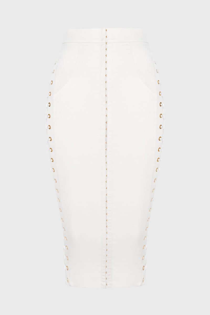 Blackcherry Skirt White