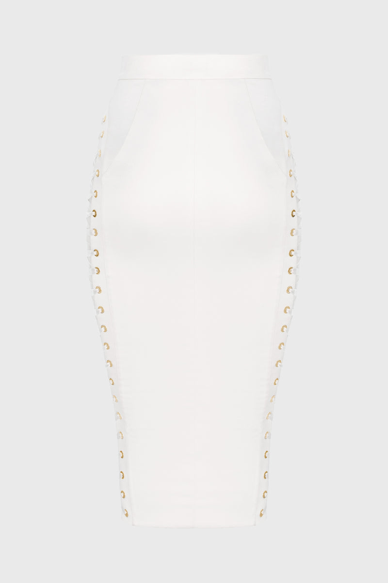 Blackcherry Skirt White