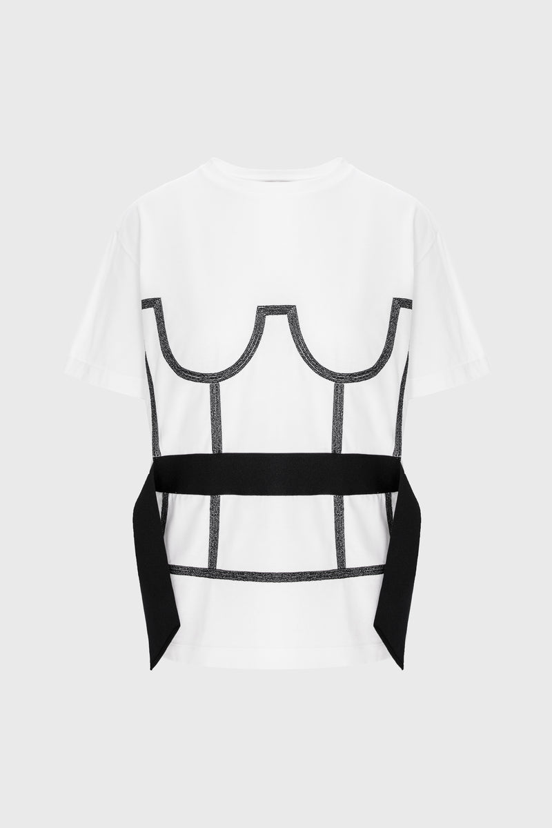 Tricou alb din bumbac organic Draft