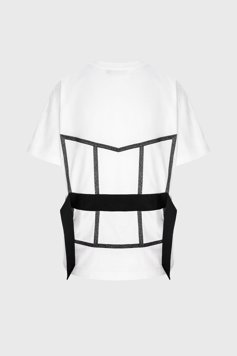 Tricou alb din bumbac organic Draft