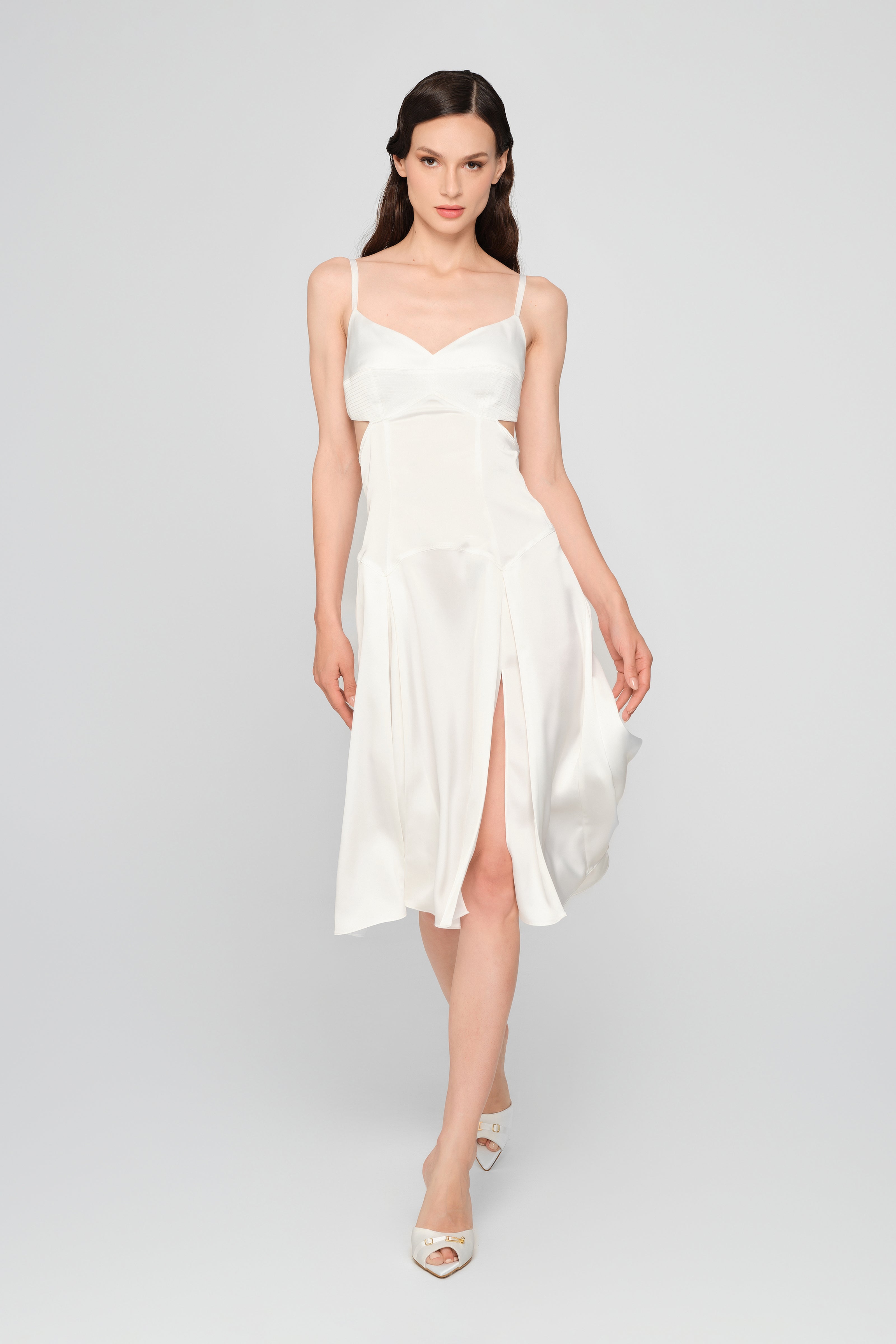 Escapade Midi Dress White