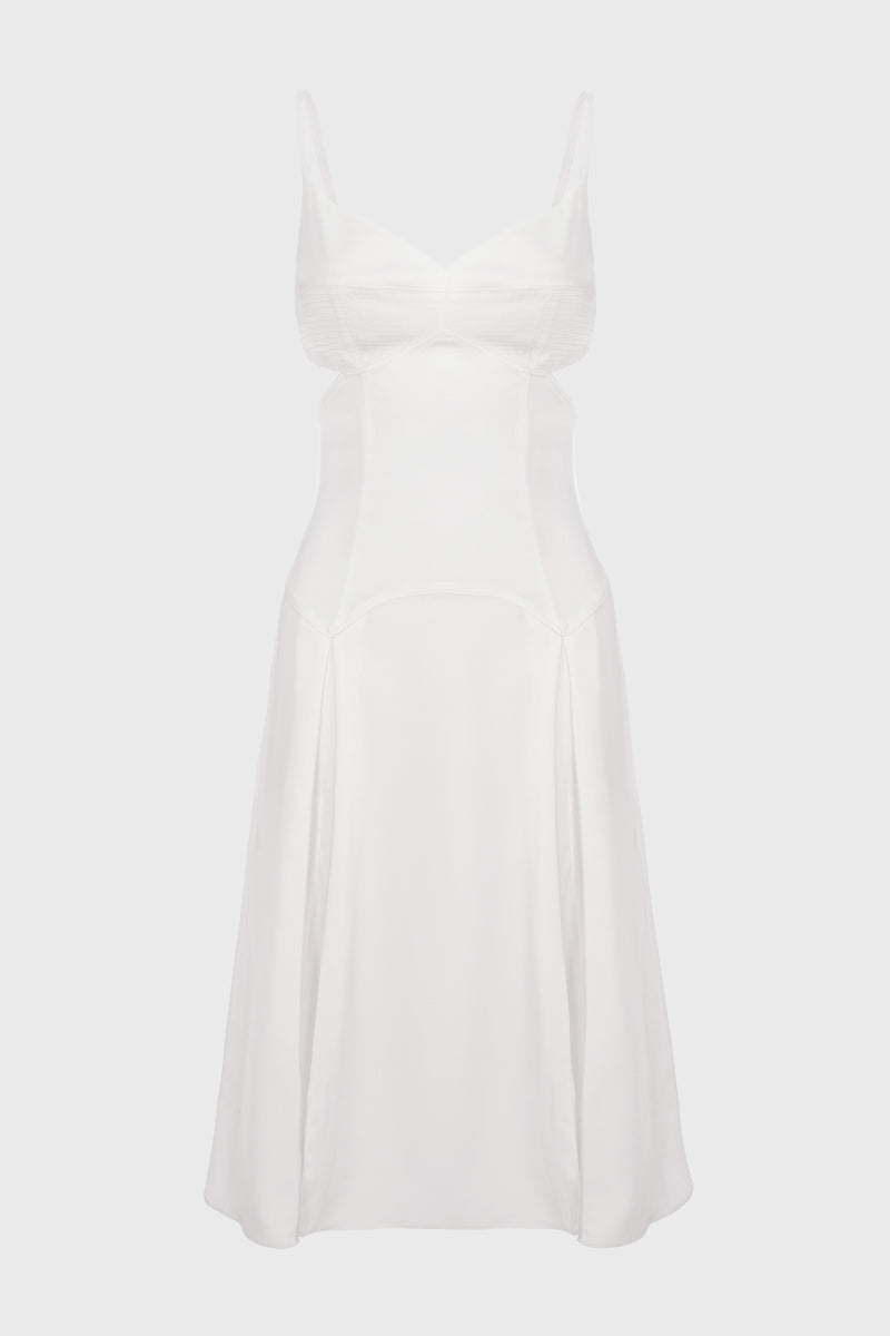 Escapade Midi Dress White