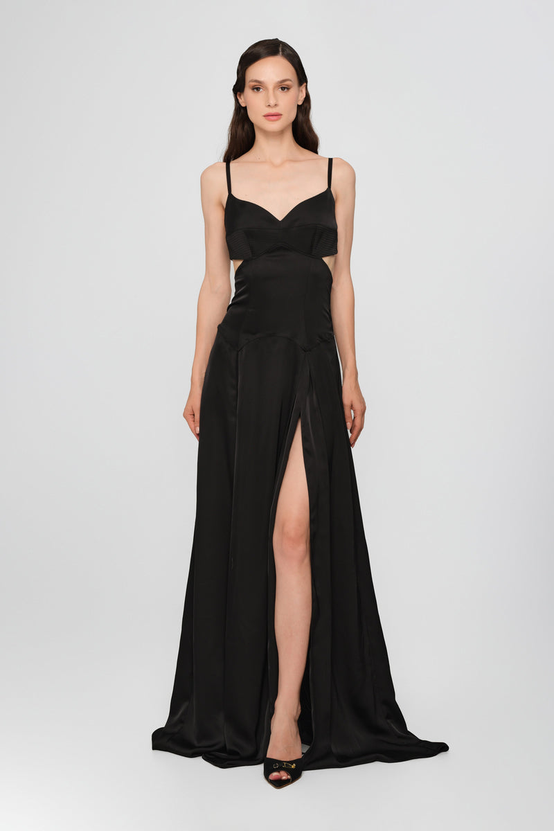 Escapade Long Dress Black