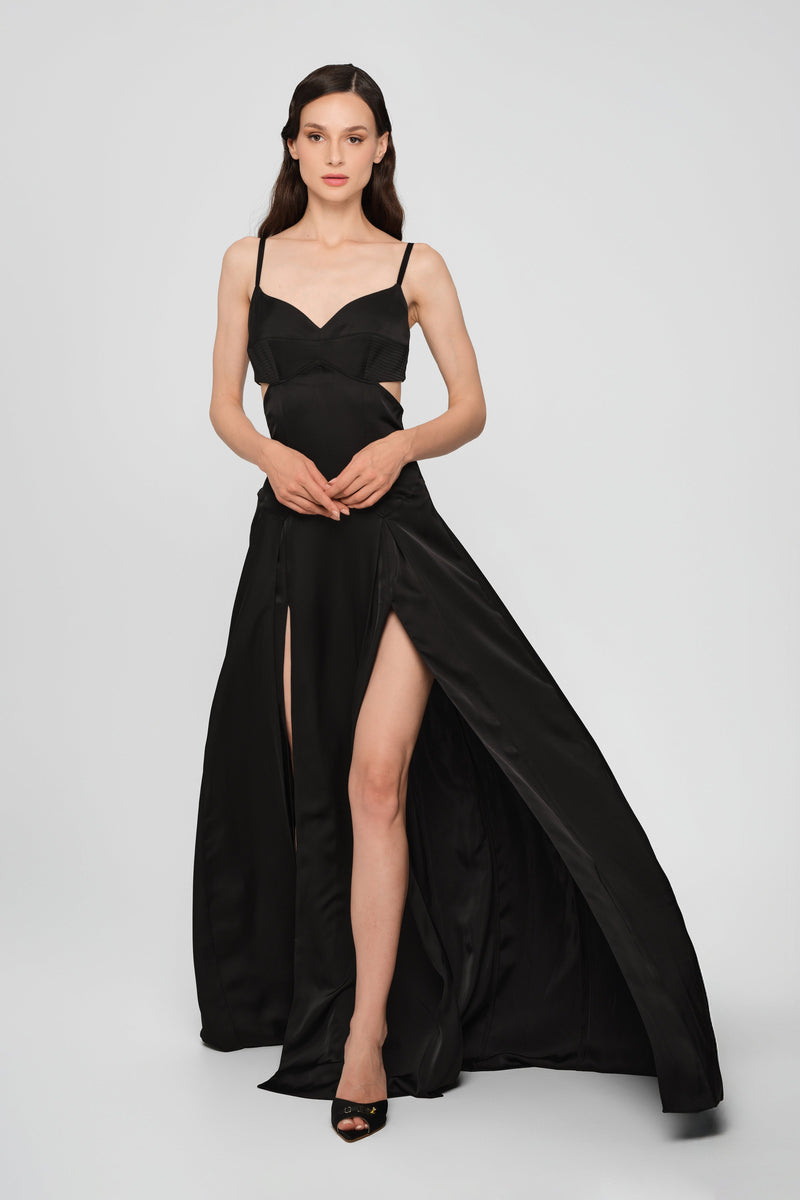 Escapade Long Dress Black