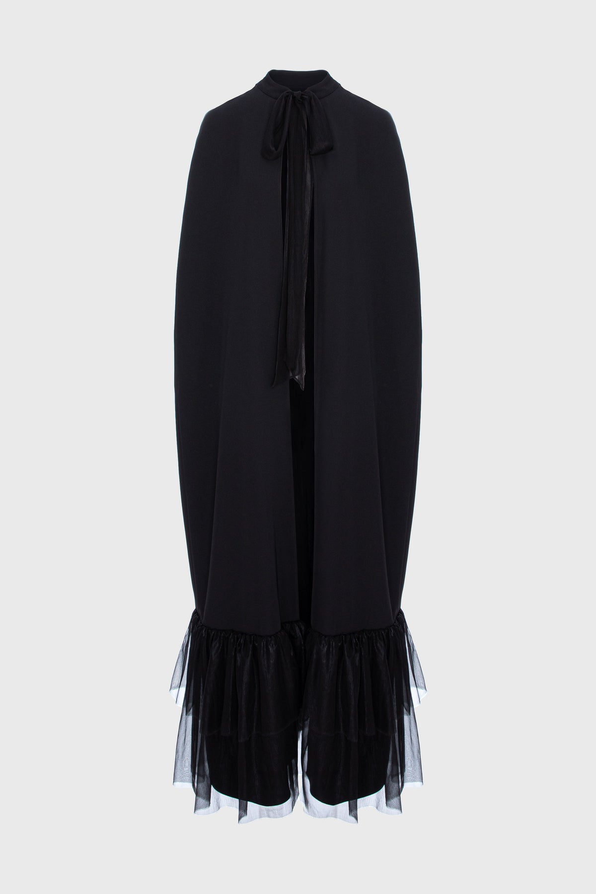 Evening Long Cape Black