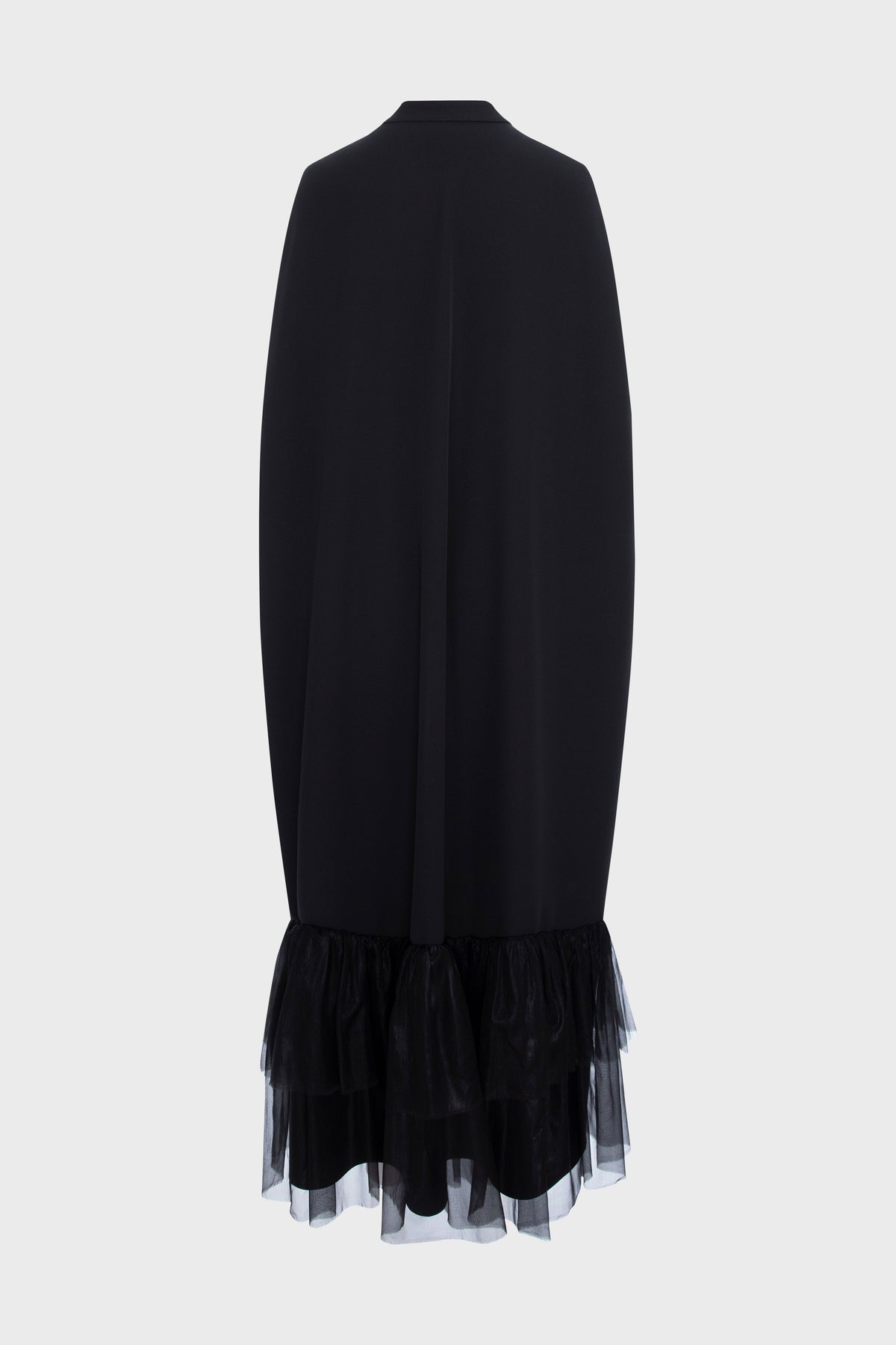 Evening Long Cape Black