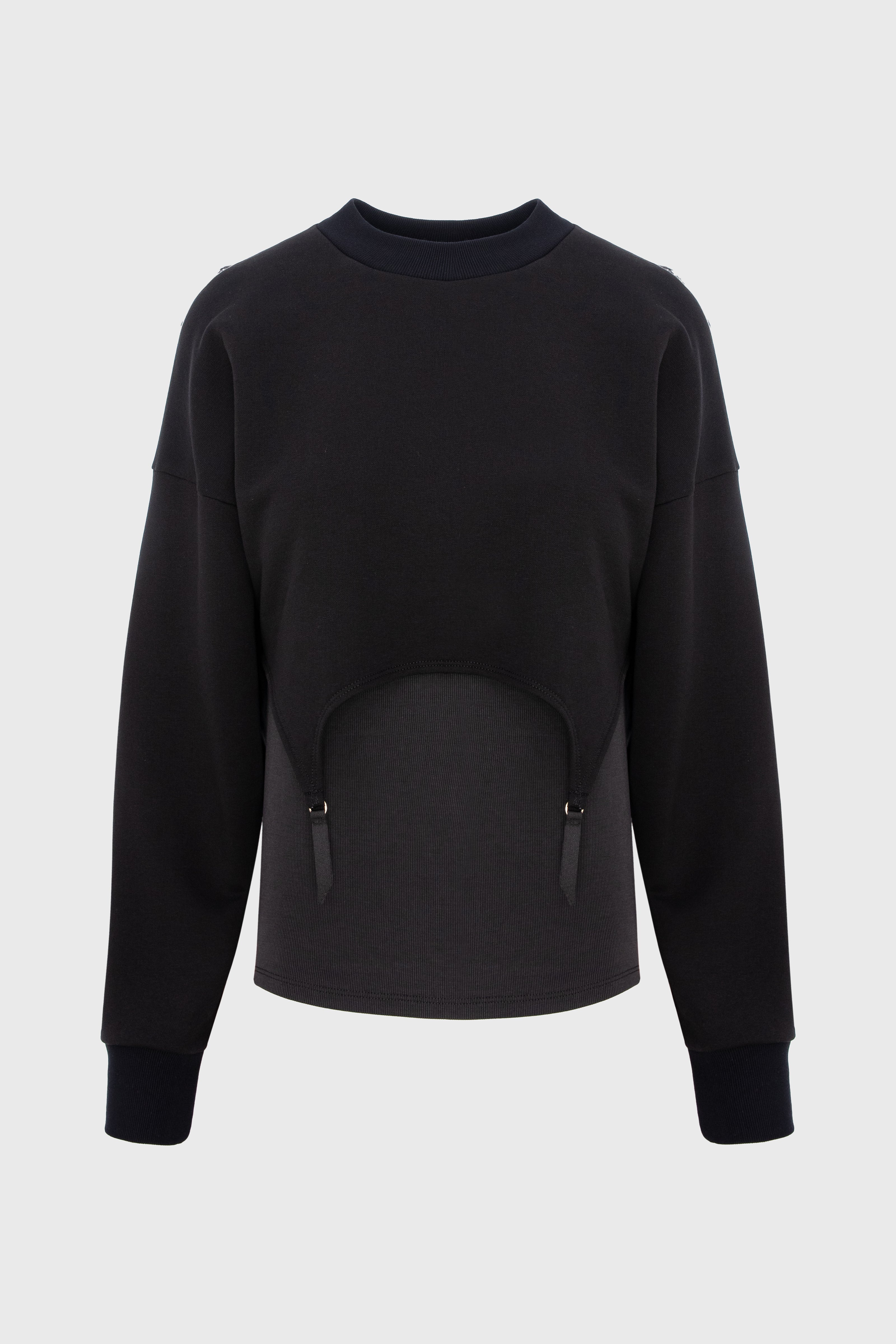 Garter Sweatshirt Black