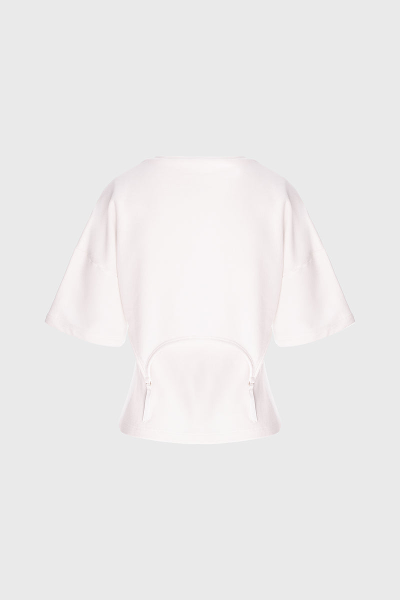 Tricou alb suprapus Garter