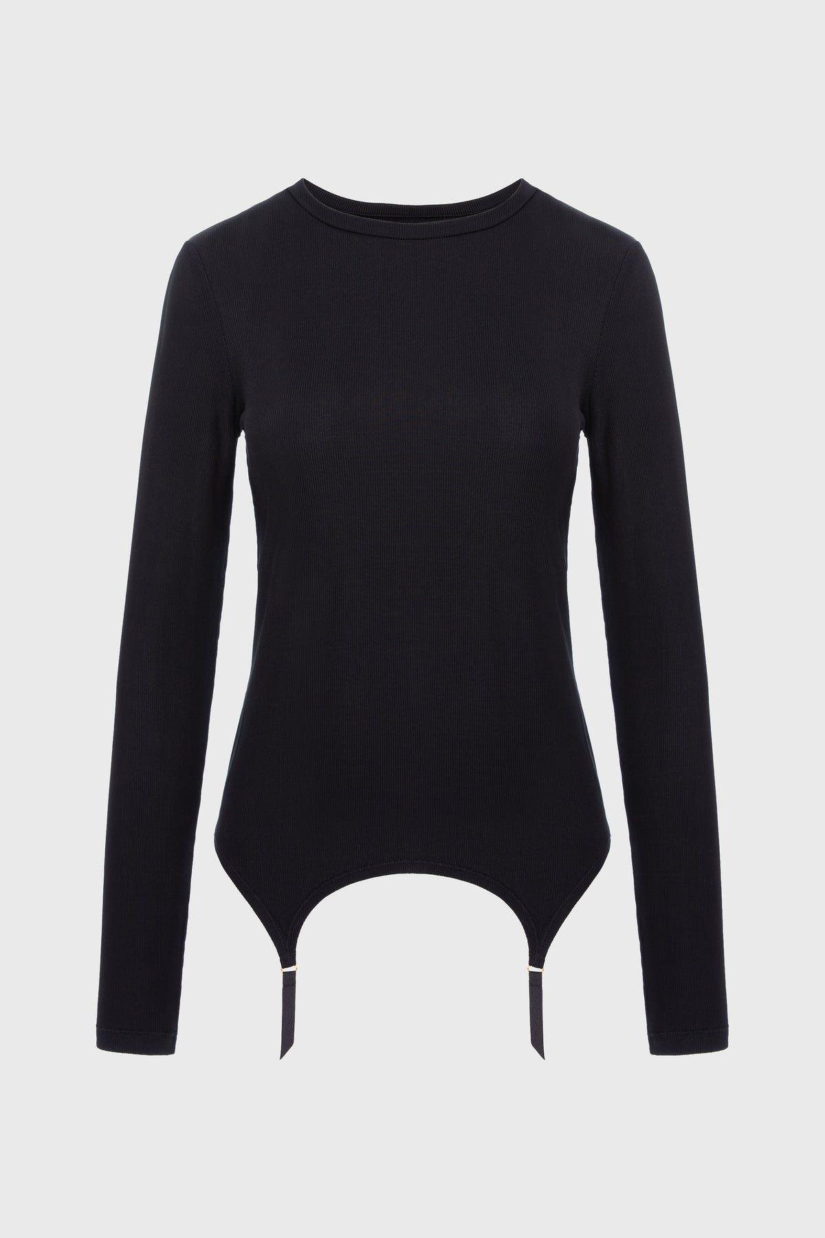 Garter Viscose Blouse Black