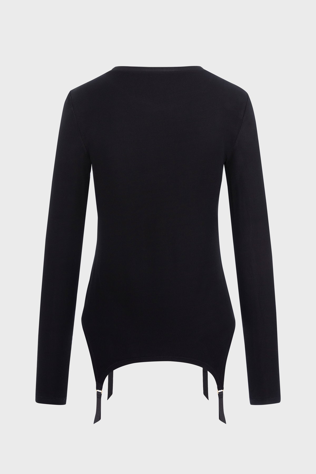 Garter Viscose Blouse Black