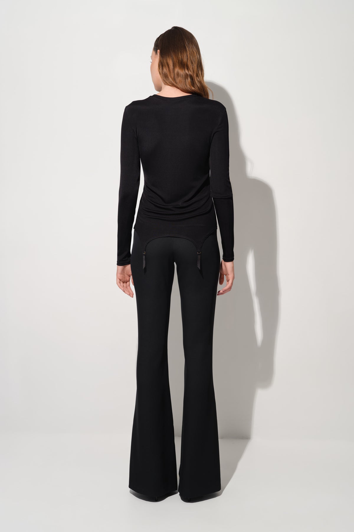 Garter Viscose Blouse Black
