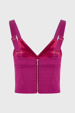 Haze Corset Raspberry Pink back