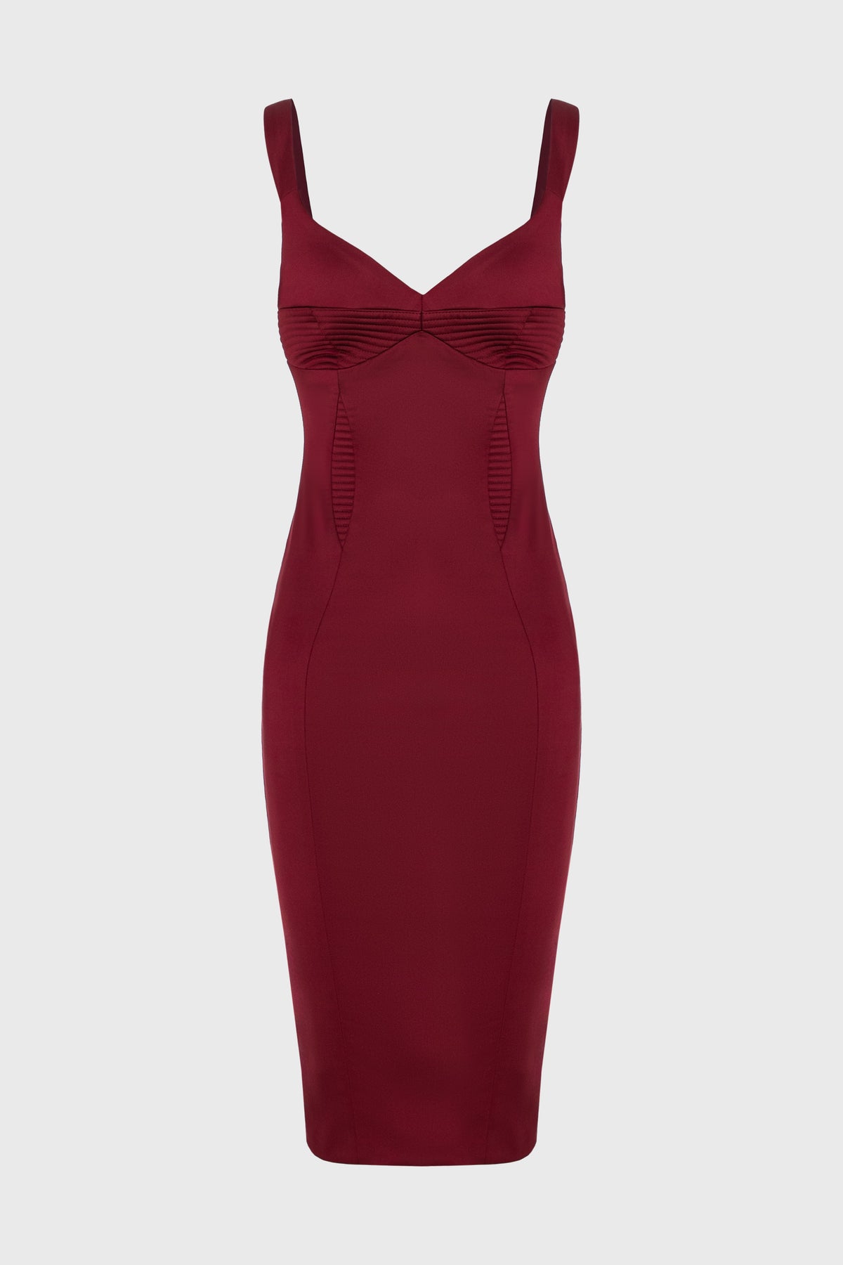 Rochie rosu burgund din satin elastic Haze