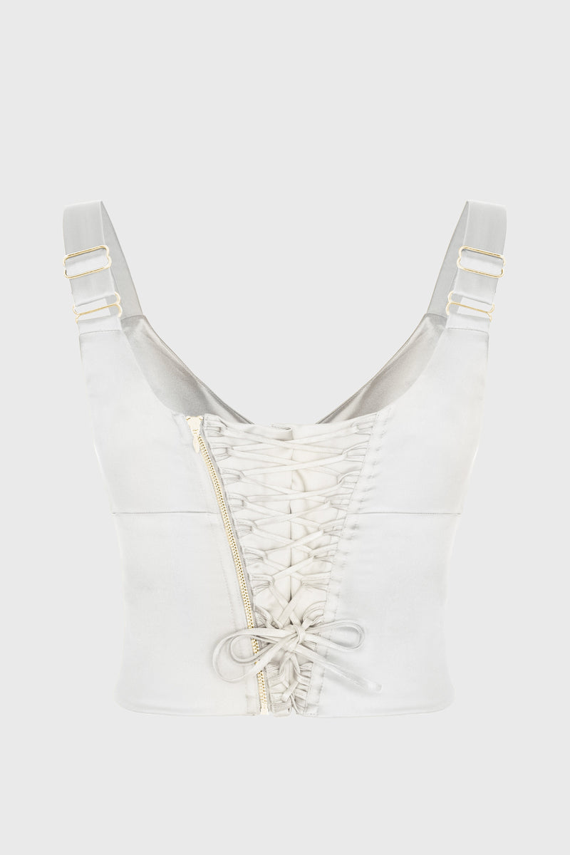 Haze Lacing Corset White