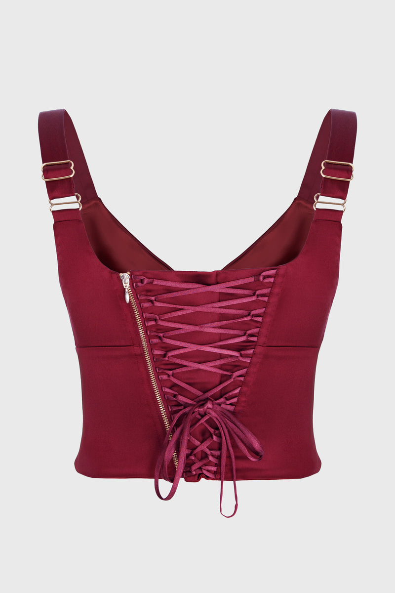 Haze Lacing Corset Wine