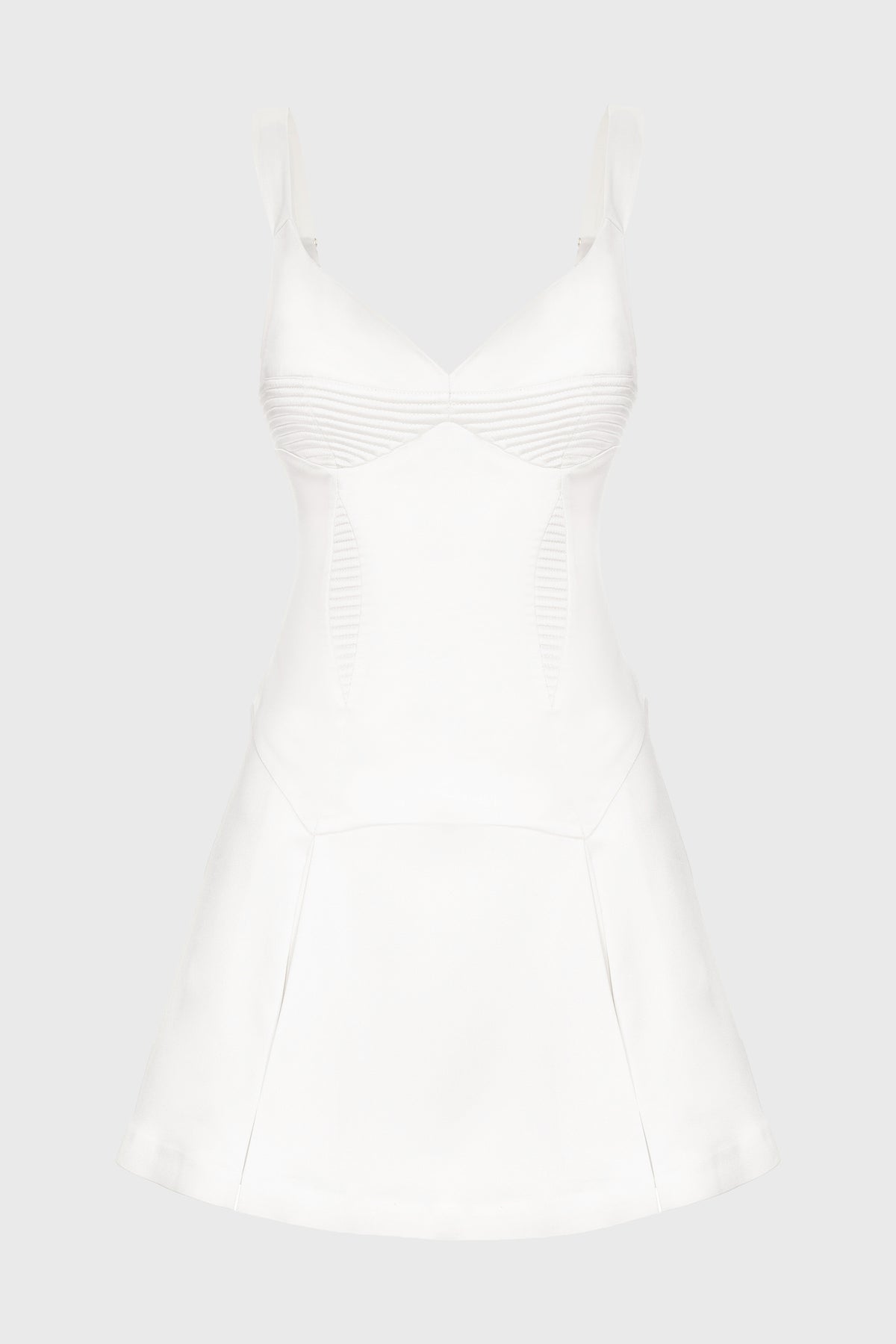 Rochie mini alba din satin cu bretele ajustabile Haze