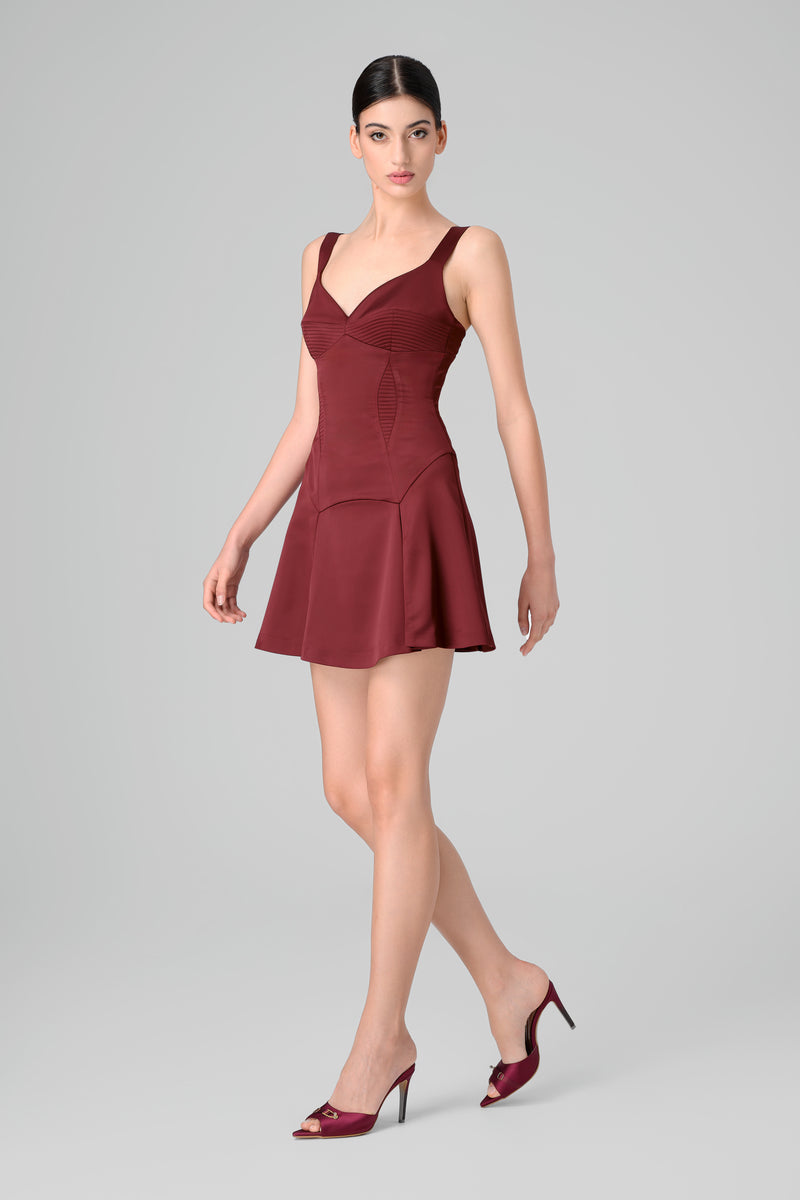 Haze Mini Dress Wine