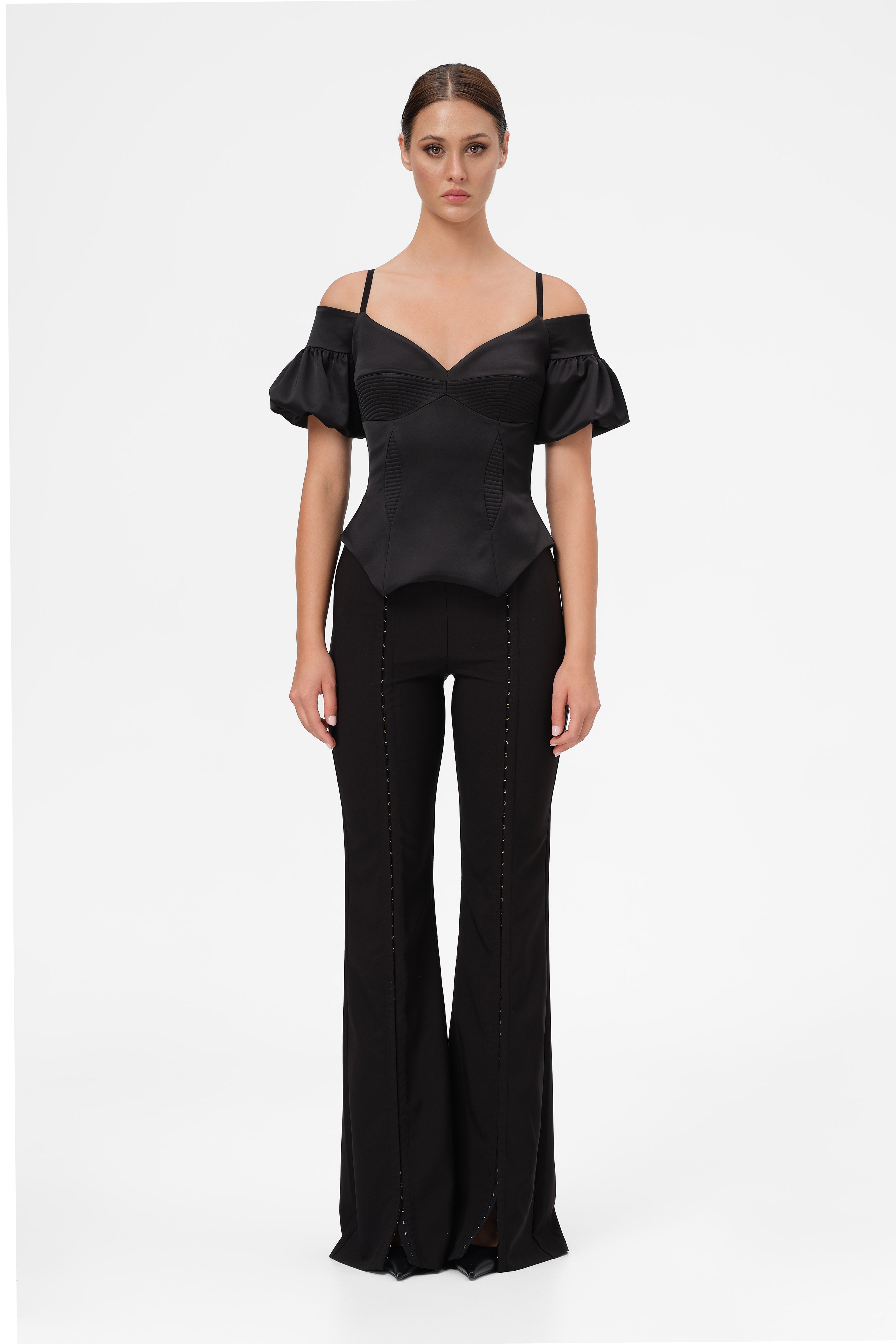 Haze Sleeve Corset Black